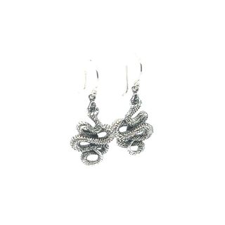 Mesmerizing Super Silver Alluring Snake Earrings.