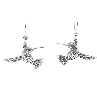 Stunning Handcrafted Hummingbird Earrings – Super Silver