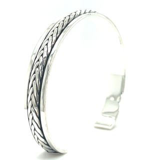 A stunning Super Silver Braided Cuff Bracelet.