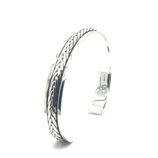A stunning Super Silver Braided Cuff Bracelet.
