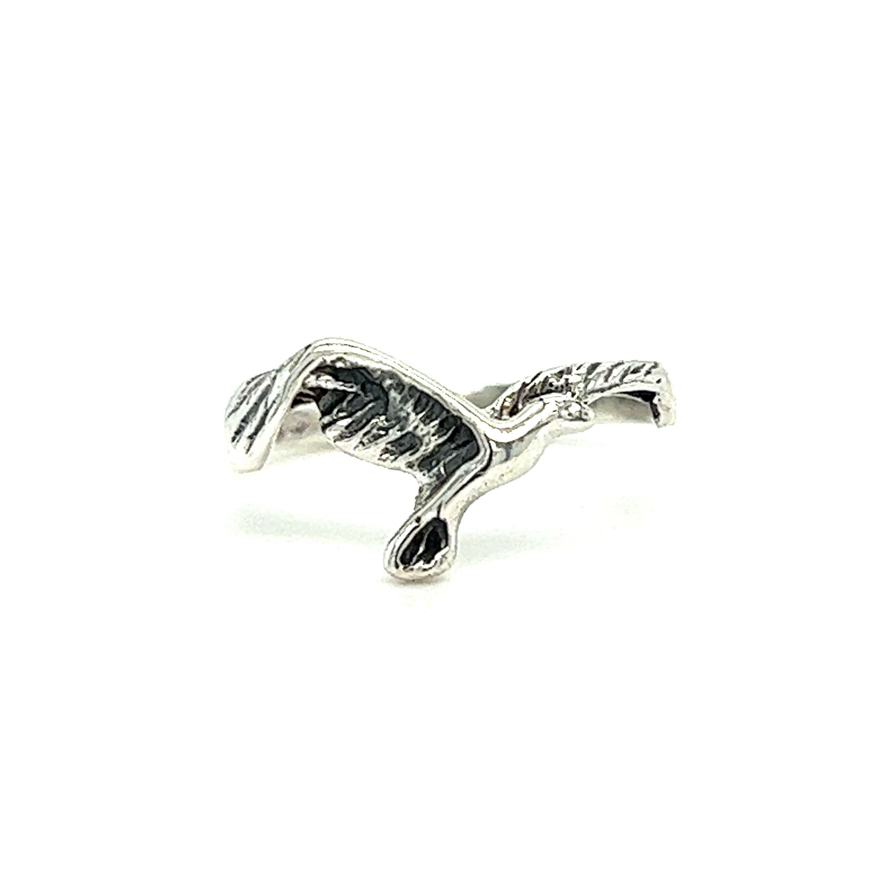 A Dainty Flying Seagull Ring by Super Silver.