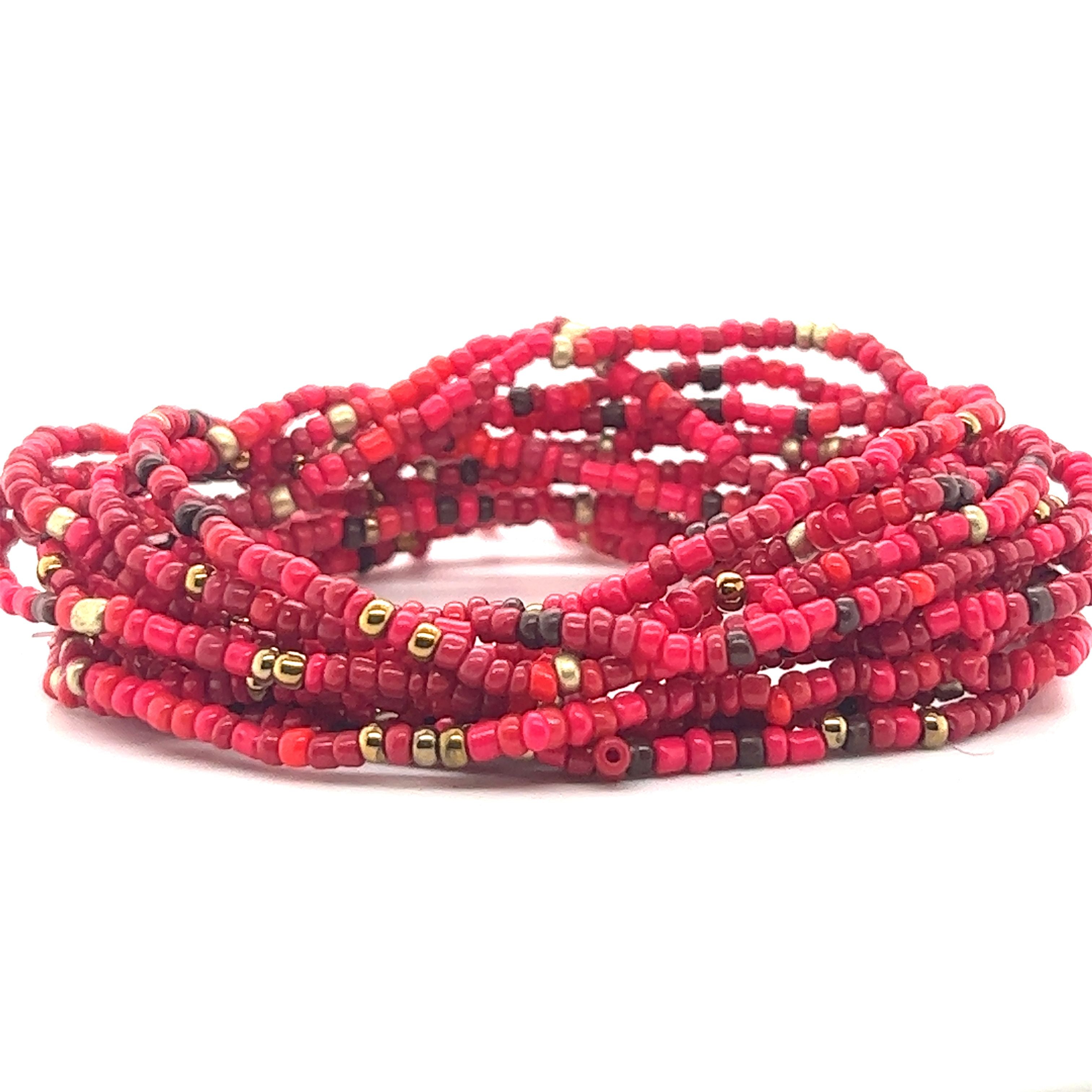 A Super Silver Dainty Beaded Bracelet on a white background.