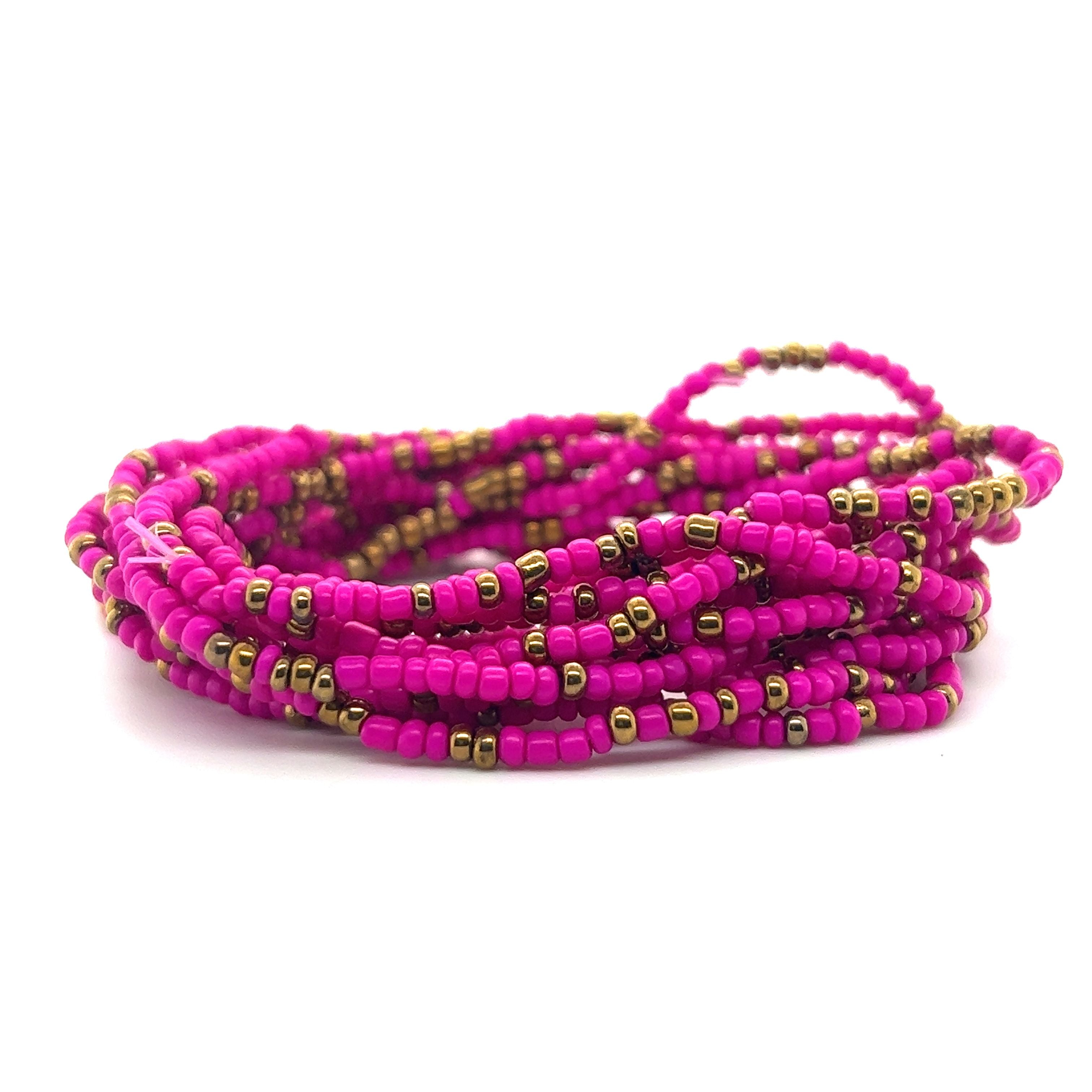 A Super Silver Dainty Beaded Bracelet on a white background.