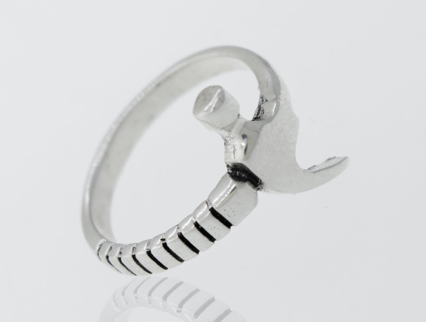 
                  
                    An adjustable Super Silver Hammer Ring.
                  
                