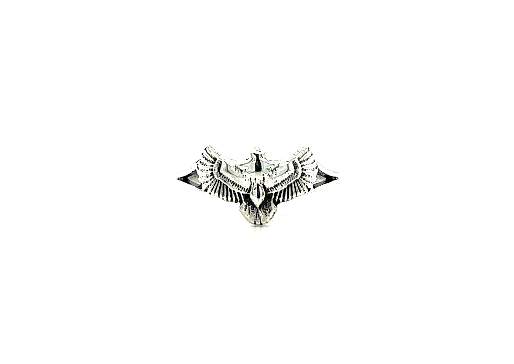 A resilient Majestic Eagle Ring, showcasing courage, in a black and white image against a white background.
