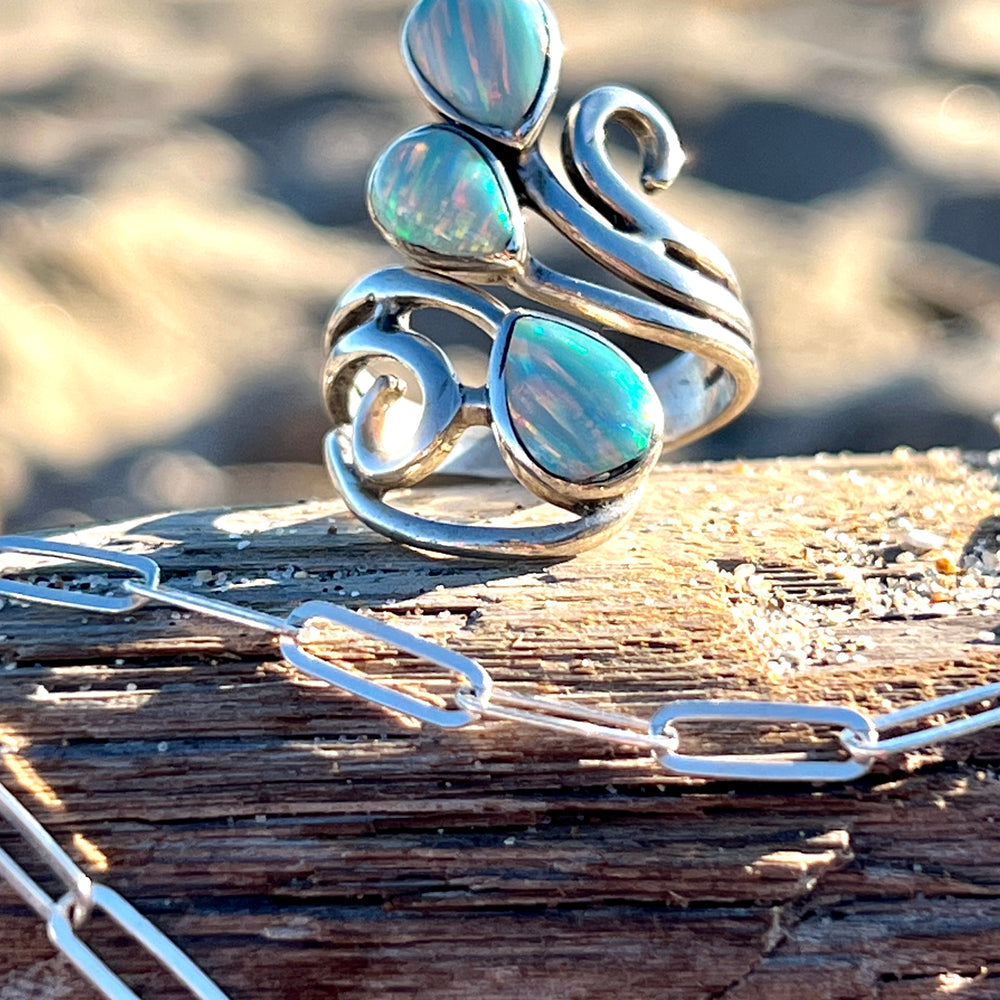 Super Silver's Stunning Wrap-Around Opal Ring.