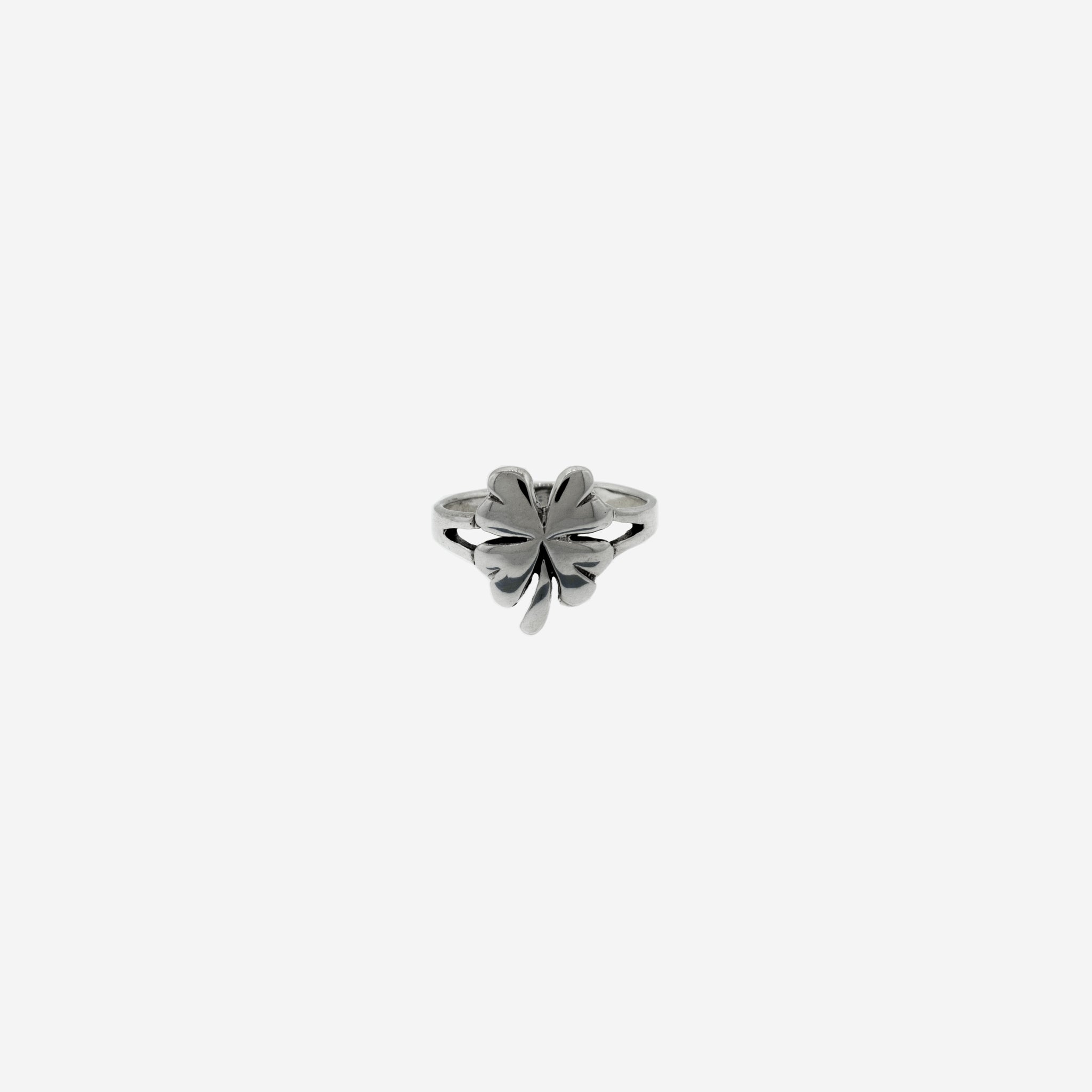 A charming Super Silver Four Leaf Clover Silver Ring.