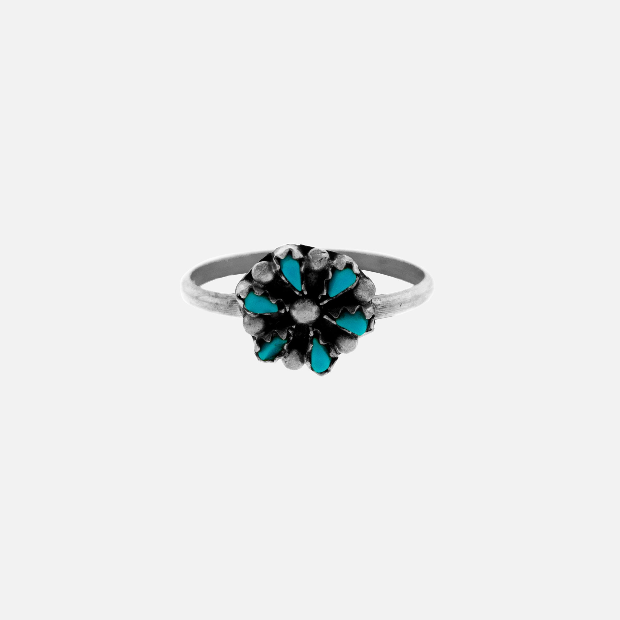 Turquoise flower store ring