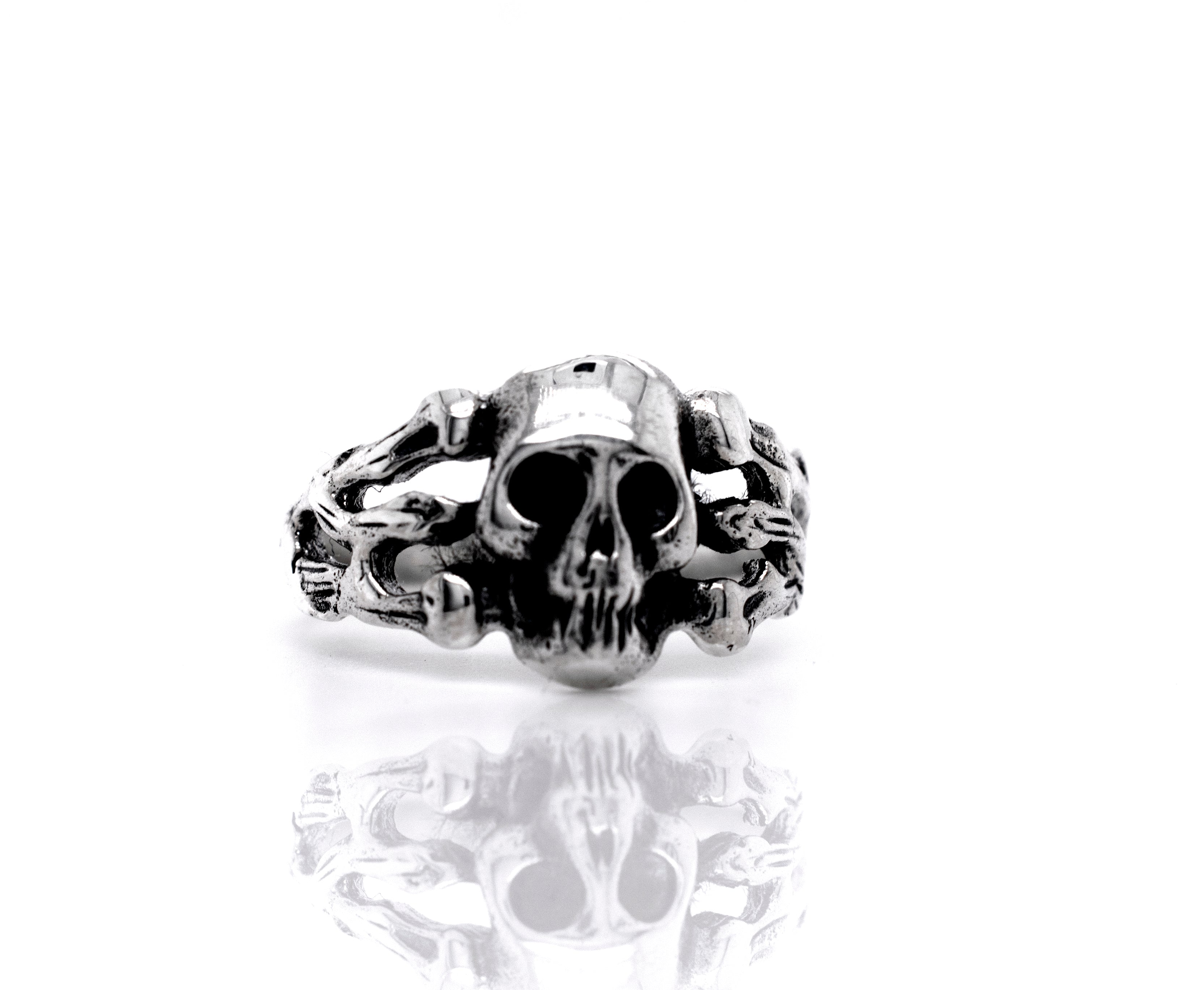A Skull Ring on a white background.