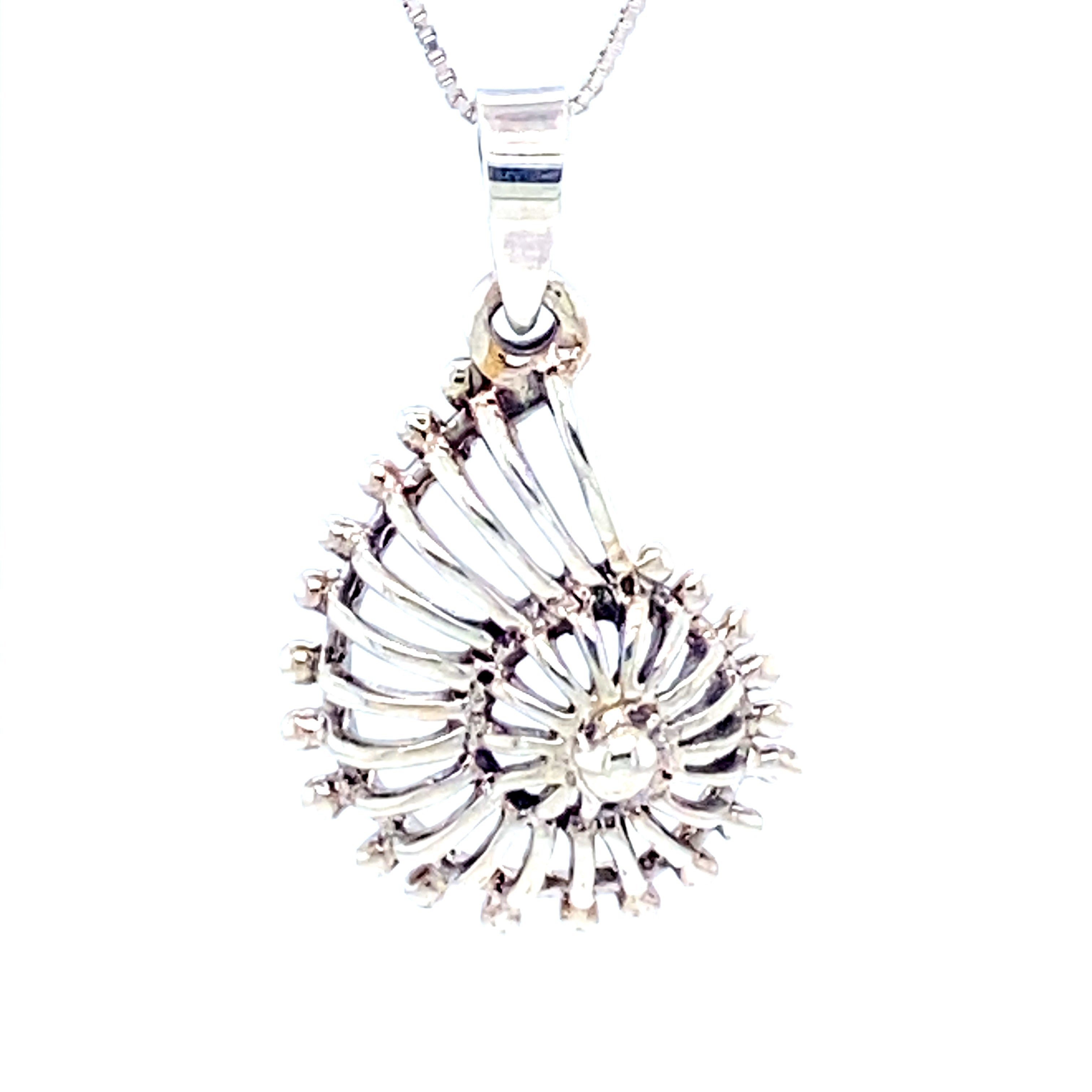 A stunning Super Silver Nautilus Charm with Open Design pendant for sea lovers.