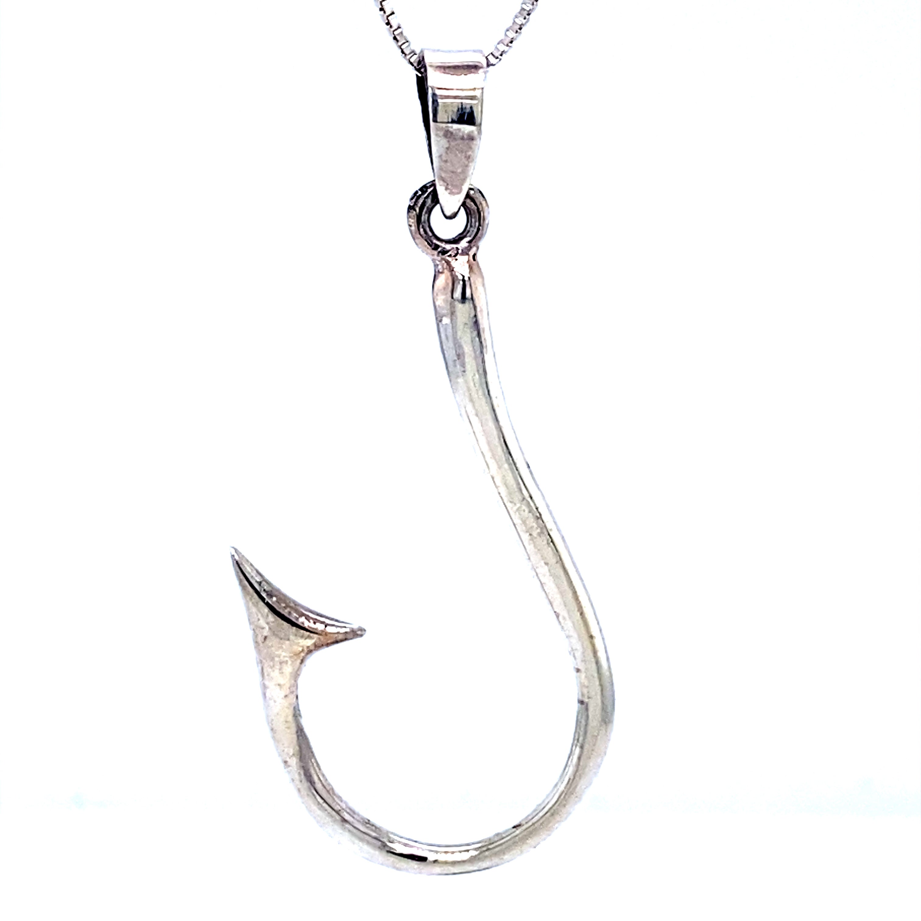 Island Fish Hook Necklace Fl Alligator Scute (1 1/4