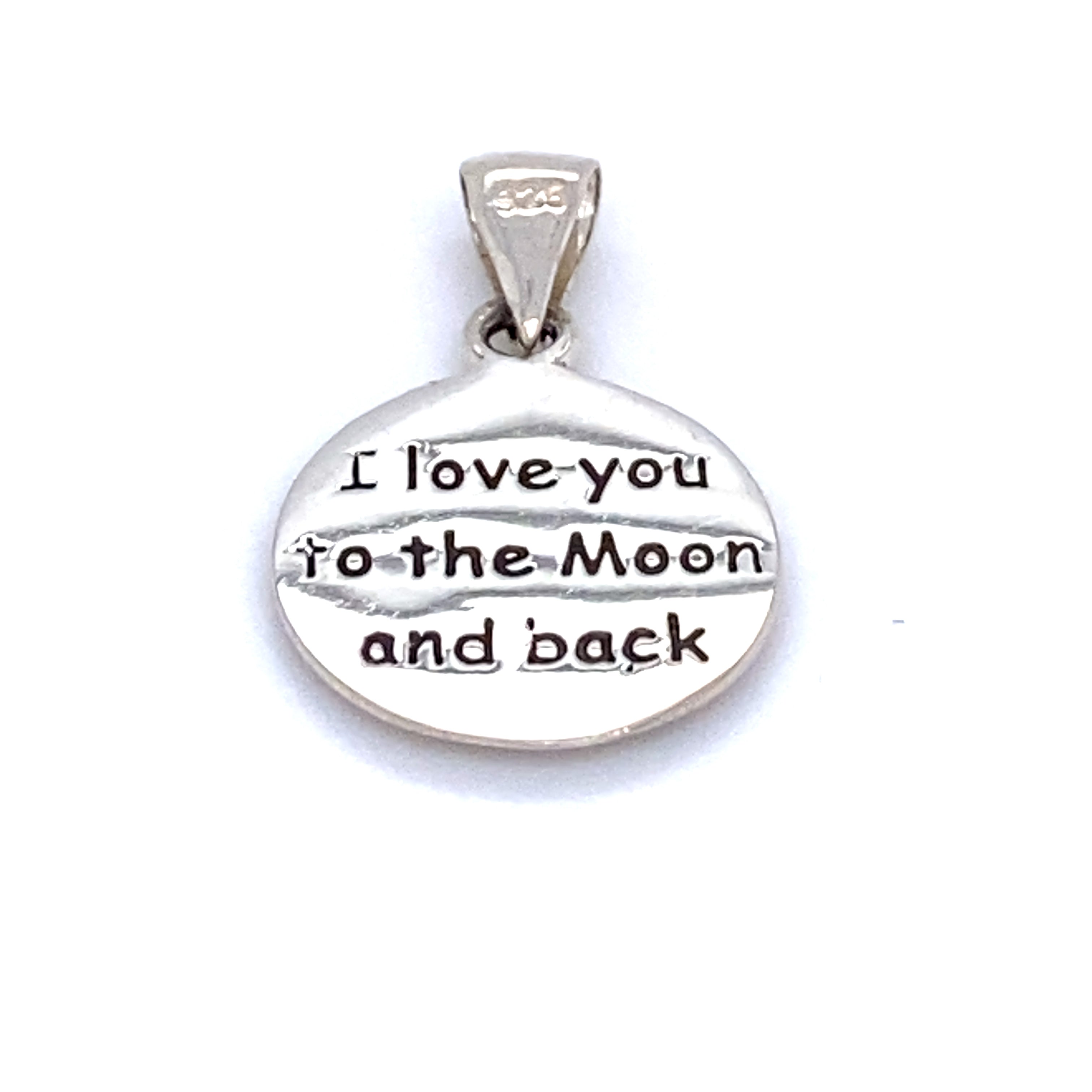 Introducing the Moon And Star Pendant by Super Silver, an enchanting ode to sky-lovers. This oxidized finish pendant is an exquisite representation of love that knows no bounds - capturing the sentiment "I love