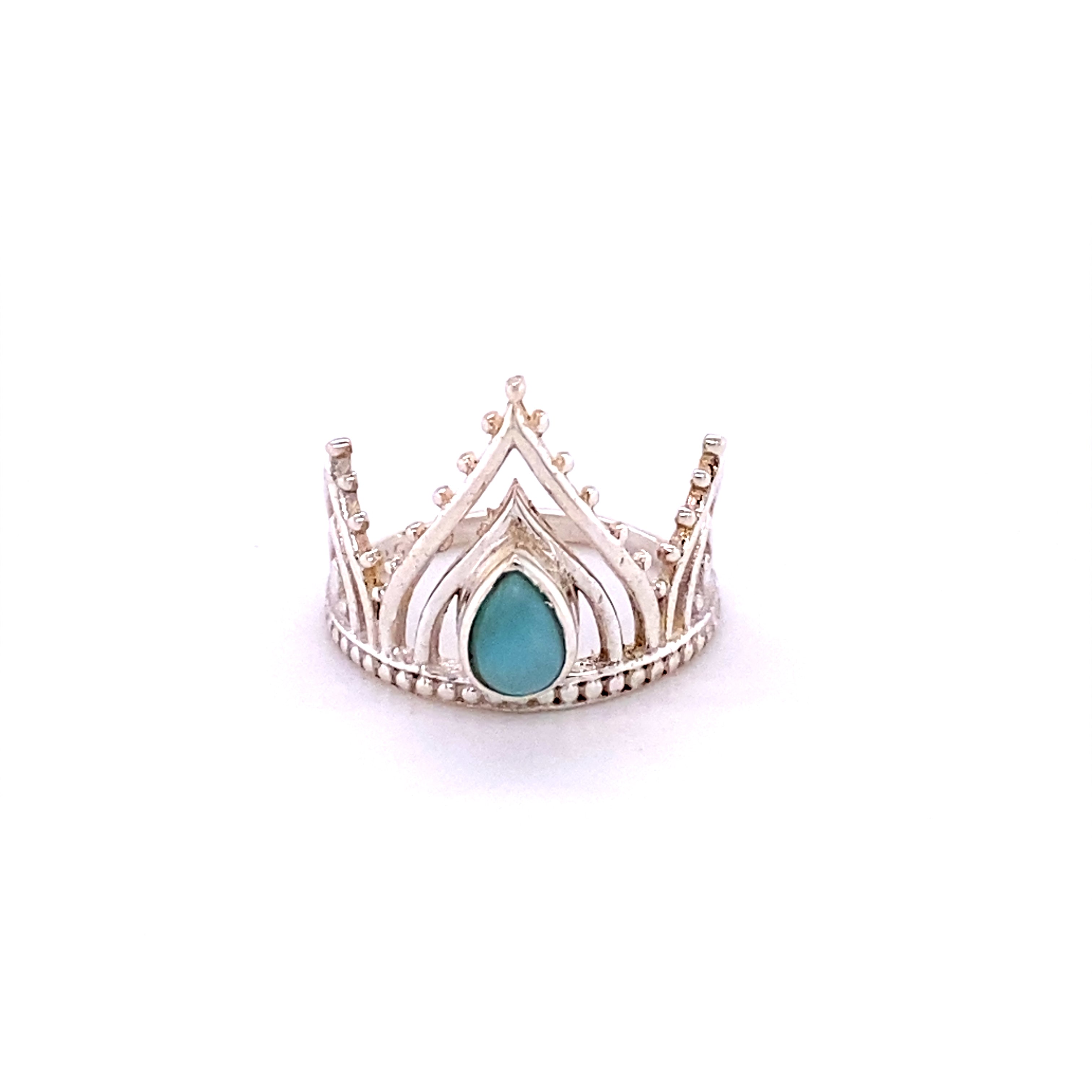 A Henna Crown Ring with Natural Gemstones.