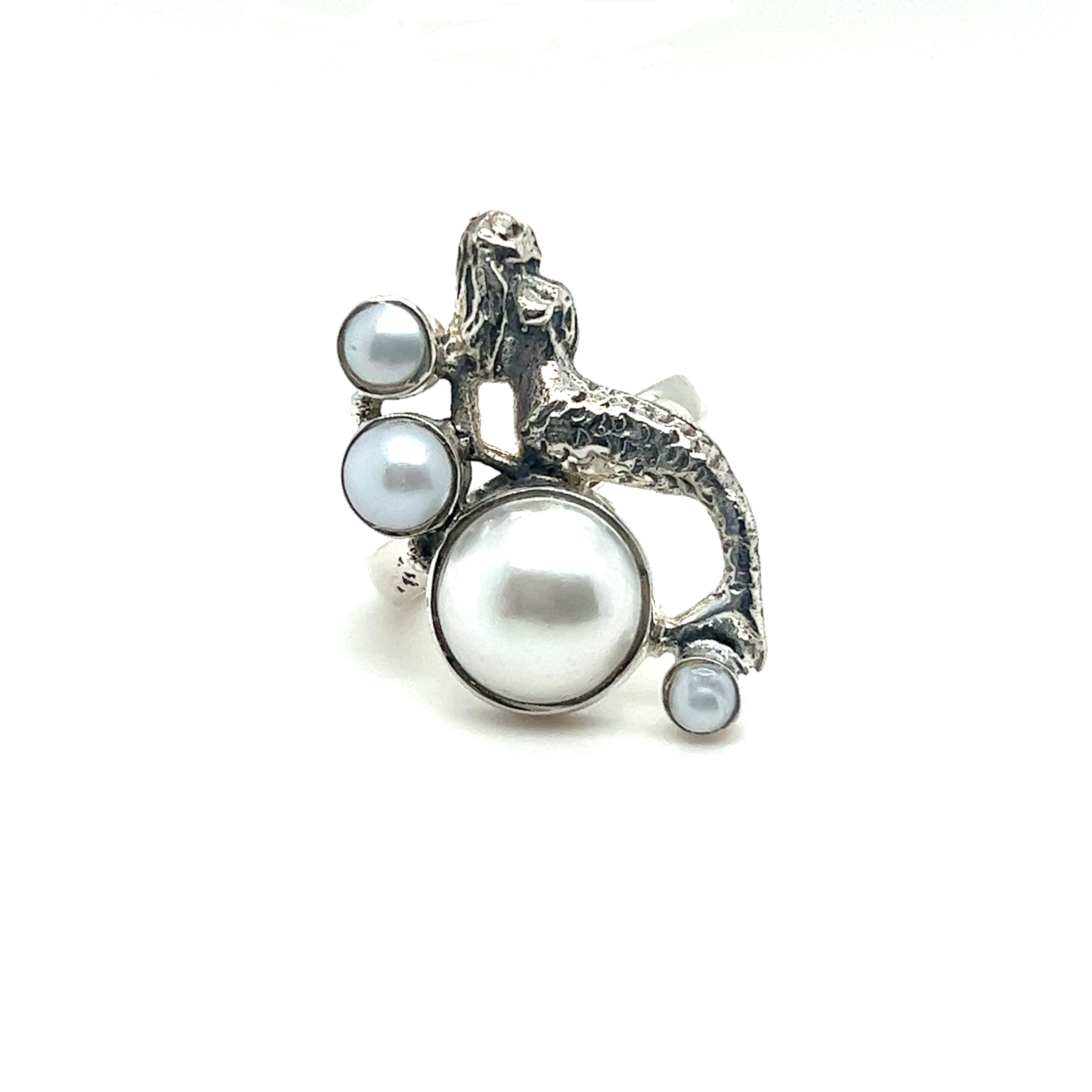 Mermaid ring hot sale with pearl