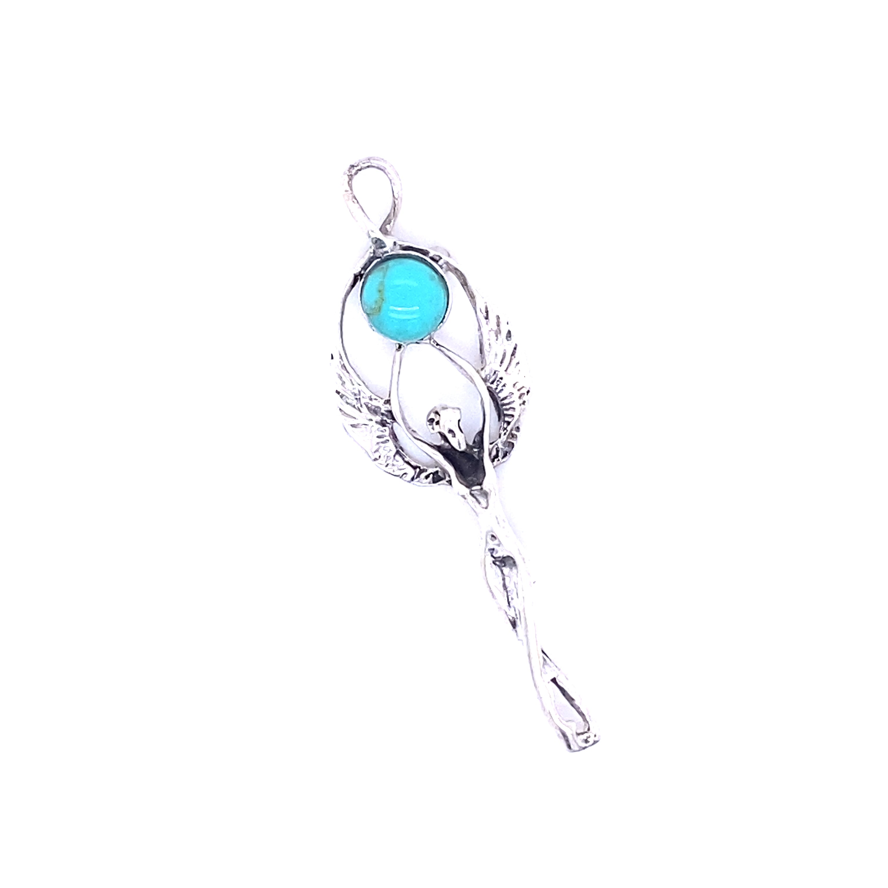 A Super Silver Fairy Angel Turquoise Pendant.