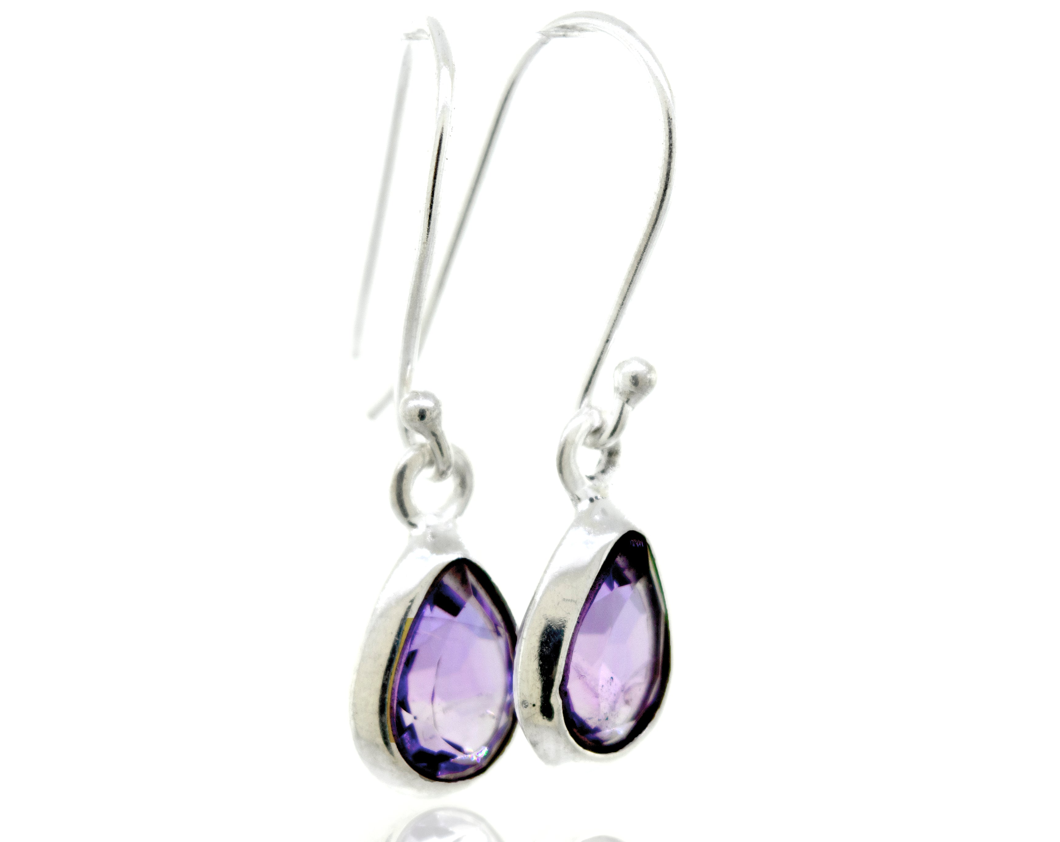 Amethyst earrings 925 silver, deals amethyst silver earings,amethyst drop earrings,gemstone earrings,genuine amethyst,faceted Amethyst Jewelry