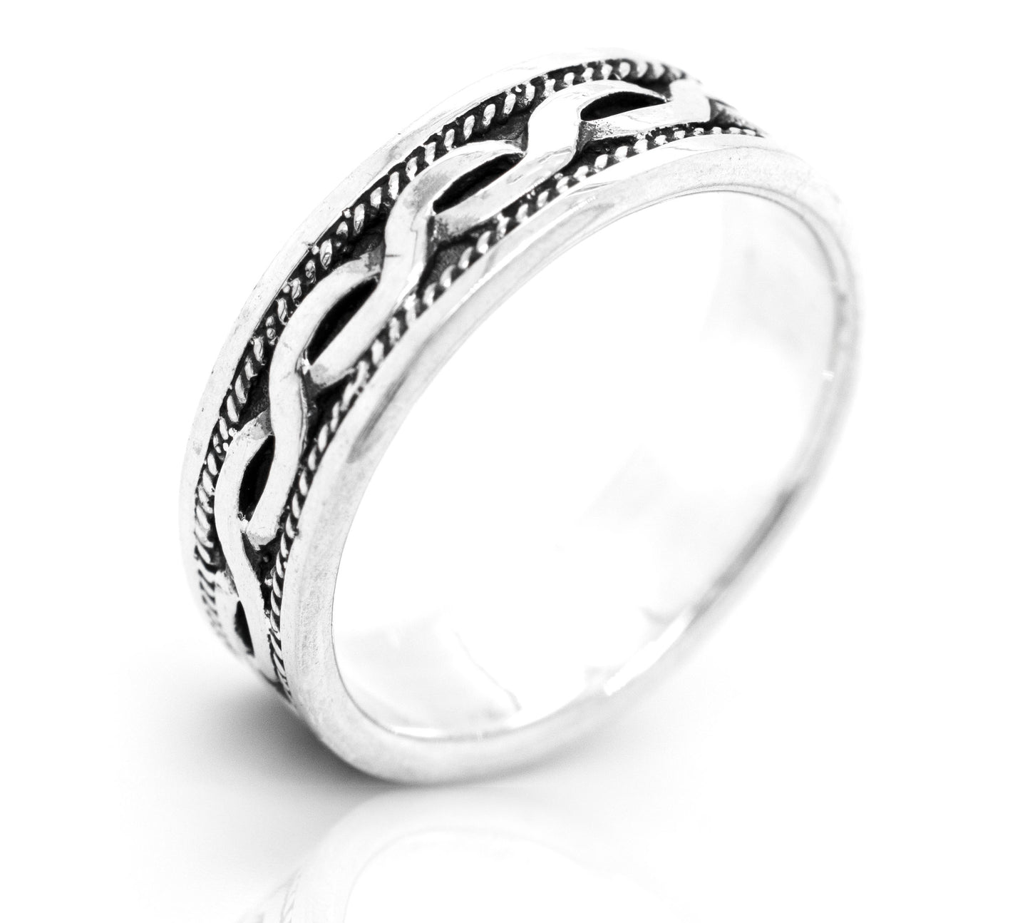 A Braided Rope Band with an intricate cultural design.