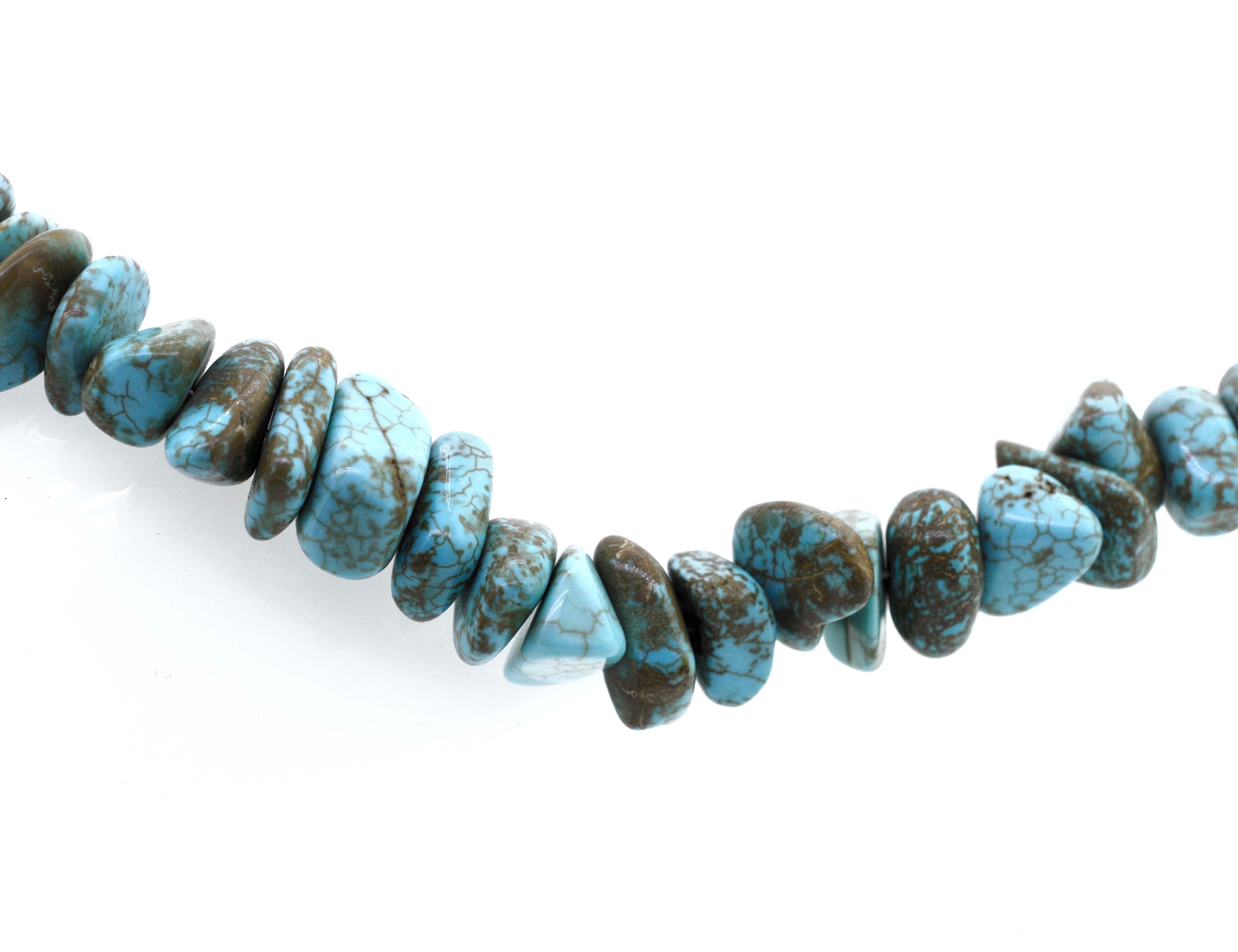 A Dreamy Colorado Turquoise Beaded Necklace made by Super Silver.