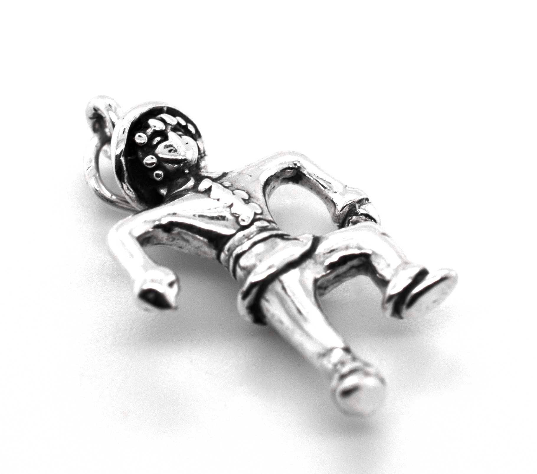 A Dancing Scarecrow Charm, made of sterling silver and sold by Super Silver.