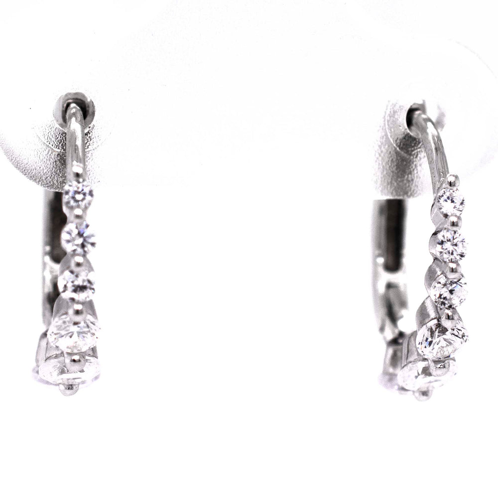 
                  
                    A pair of fashionable Small Cubic Zirconia Hoops, a diamond alternative.
                  
                