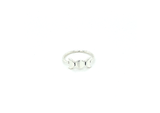 A Chic Triple Moon Ring with three small stones, embodying divine femininity, by Super Silver.