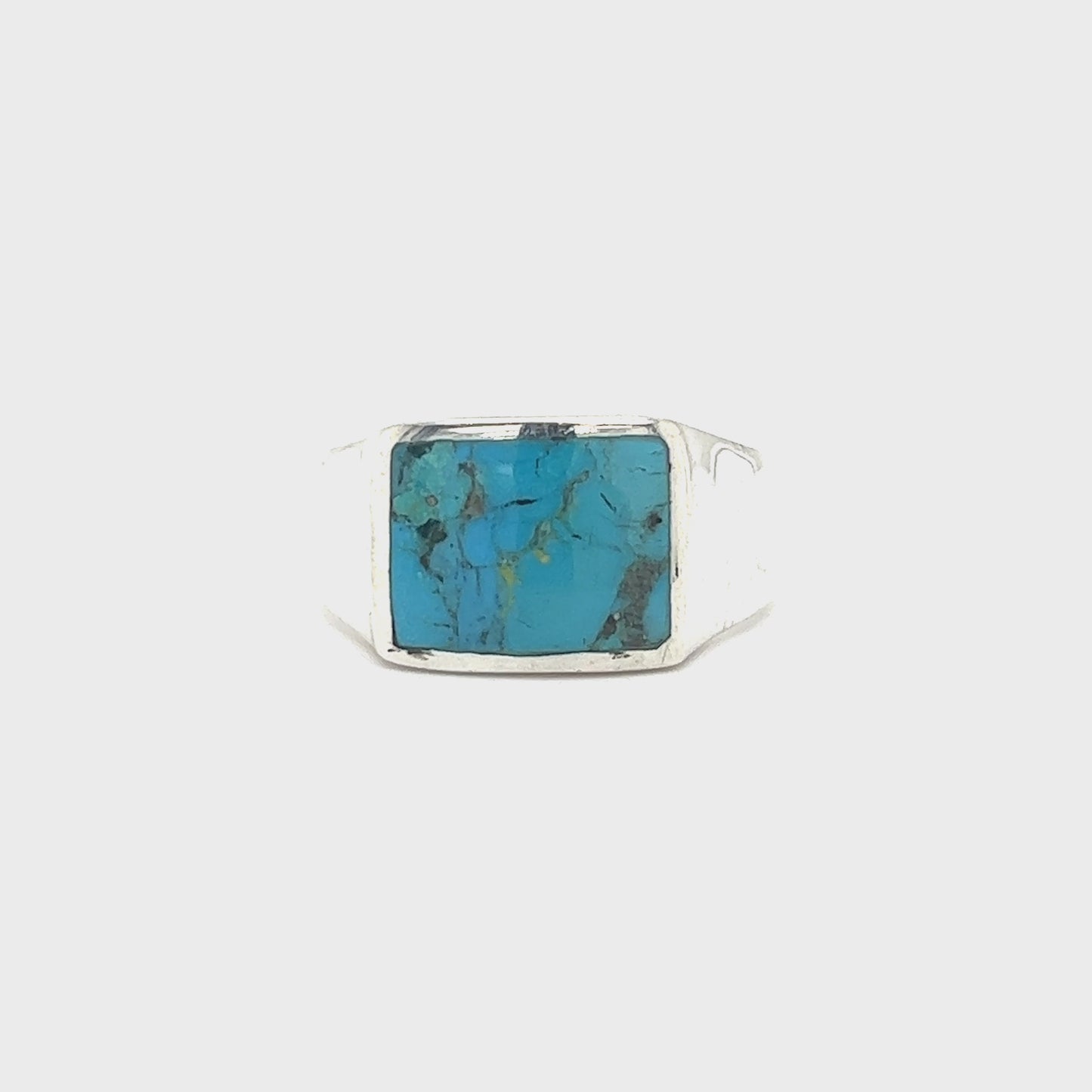 
                  
                    Load and play video in Gallery viewer, Kingman Turquoise Signet Ring
                  
                