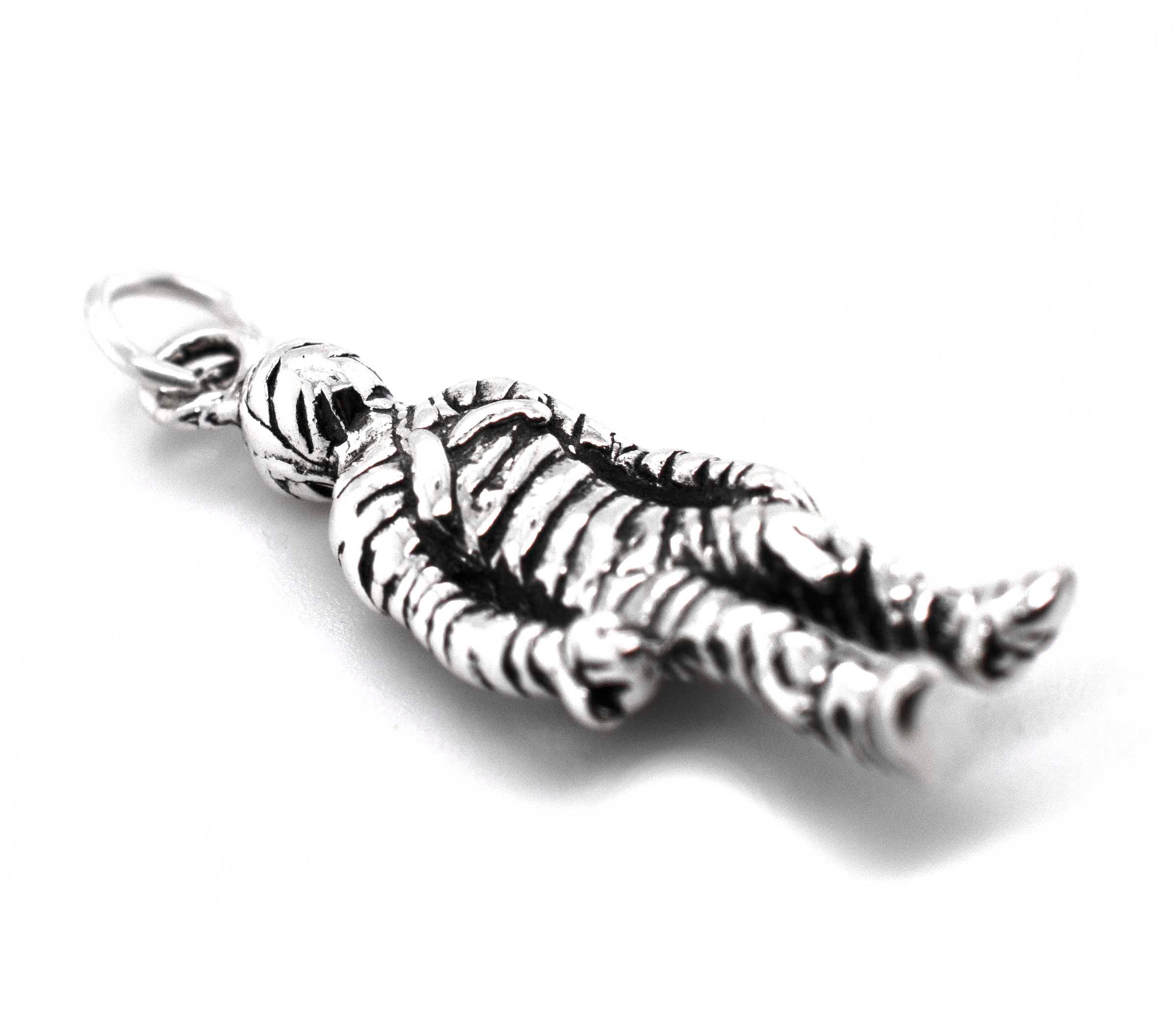 A horror-themed Haunting Mummy Charm by Super Silver on a white background.
