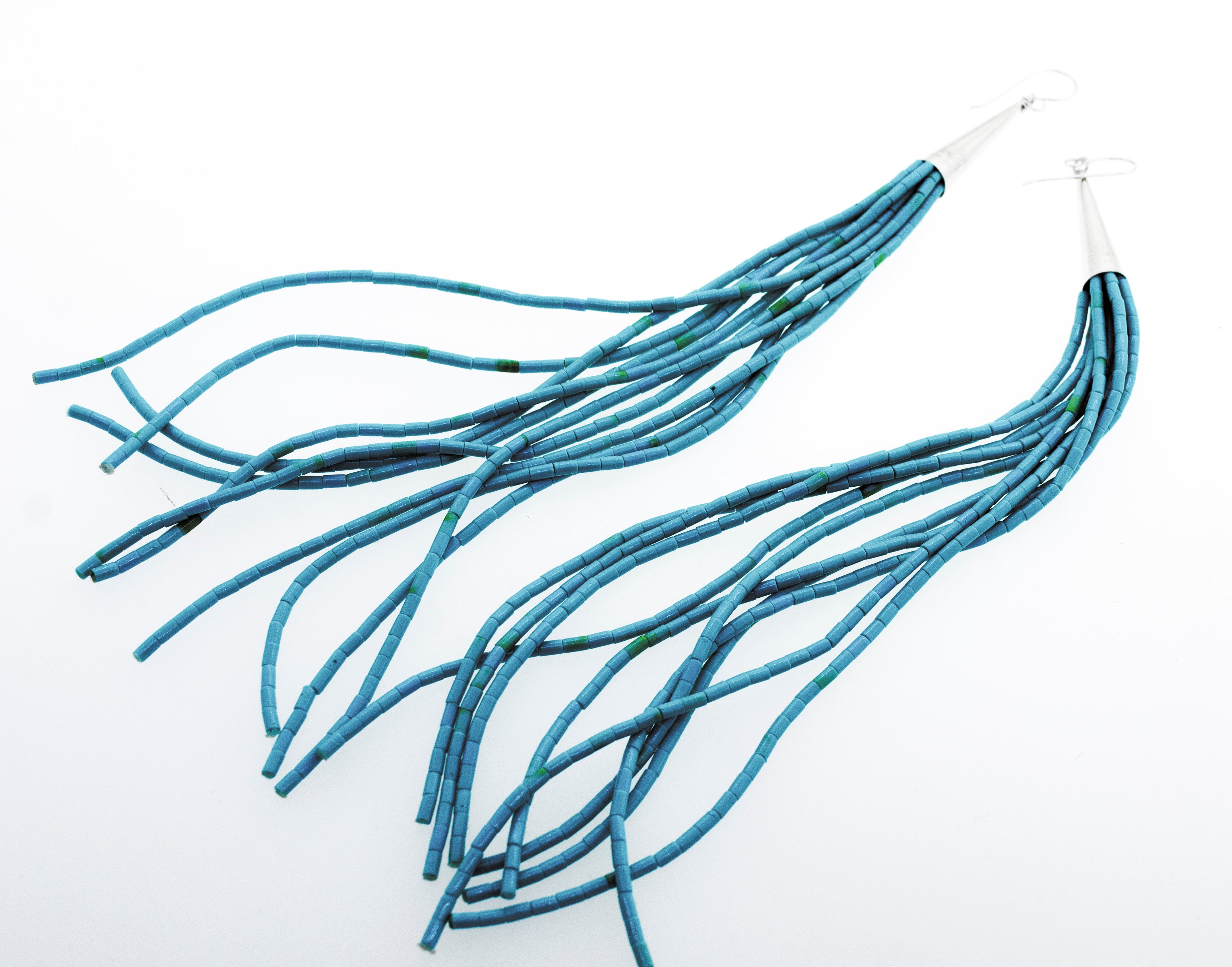 Elegant Southwest Turquoise Earrings with .925 silver earring hooks by Super Silver.