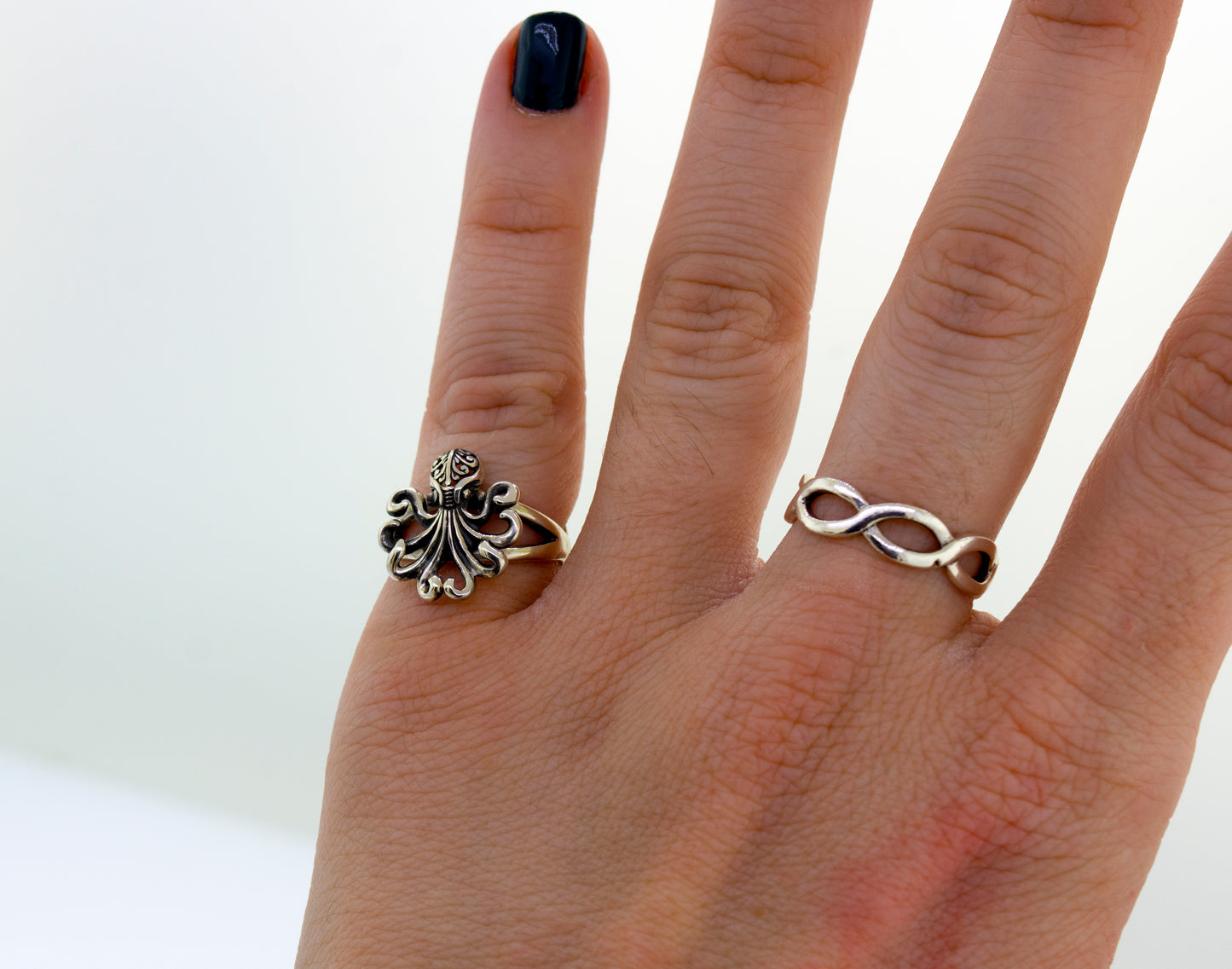 
                  
                    A handcrafted Brilliant Octopus Ring made of Super Silver.
                  
                