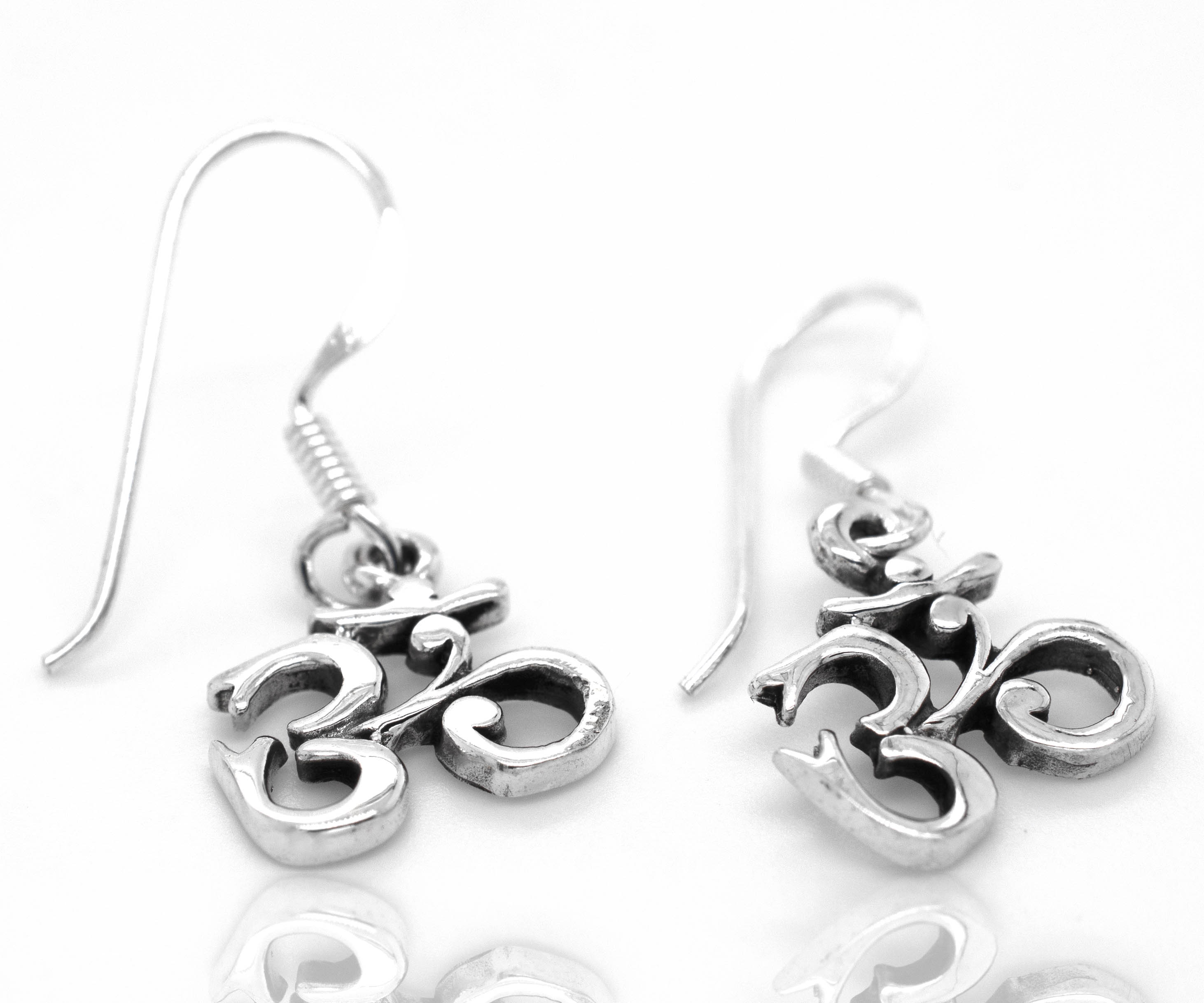 Seek fulfillment with these Super Silver Dainty "Om" earrings.