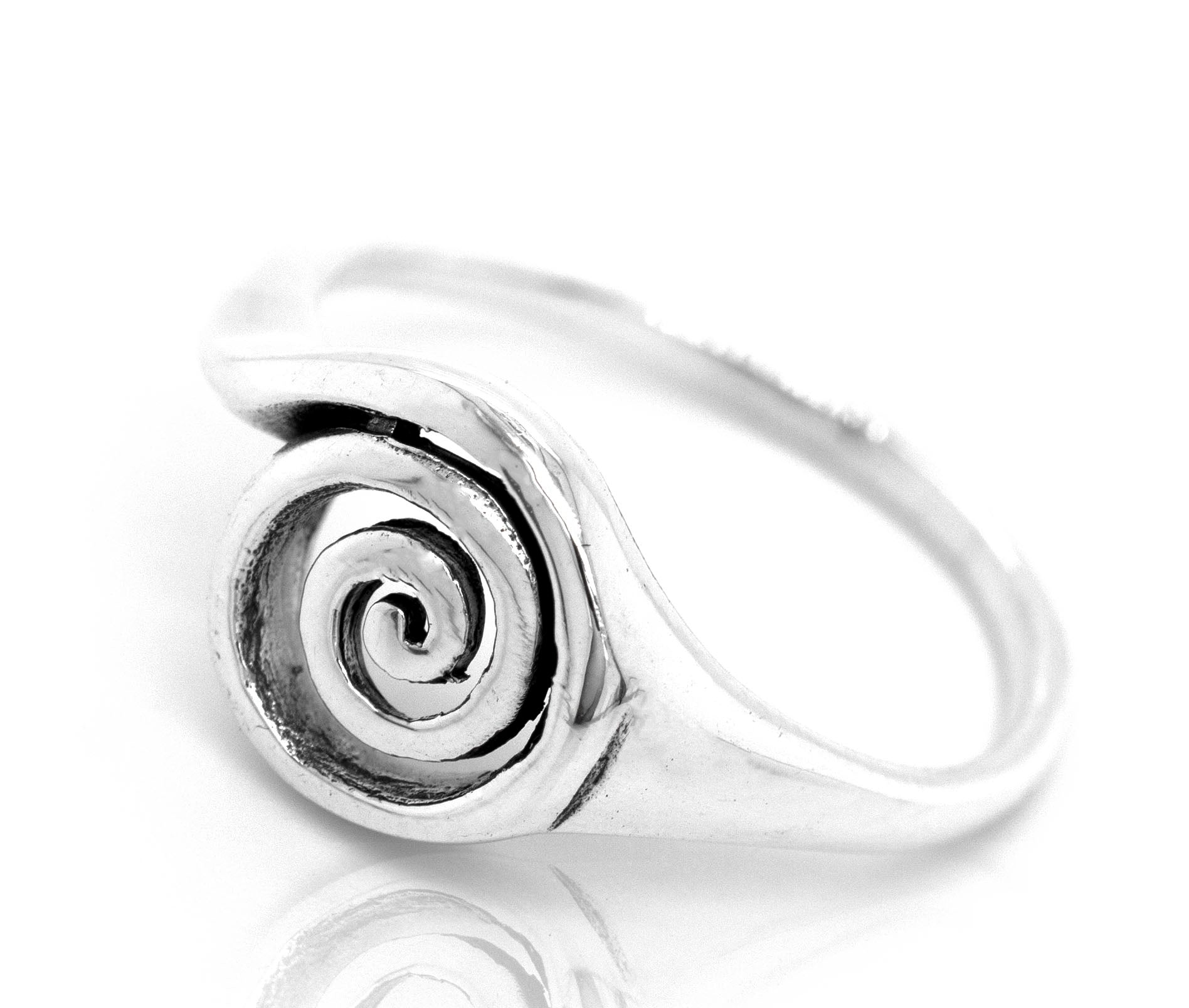 A Simple Spiral Ring with a spiral design.