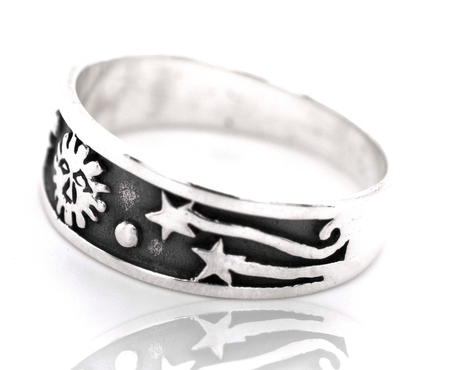 A Galaxy Ring With Shooting Stars with stars on it.