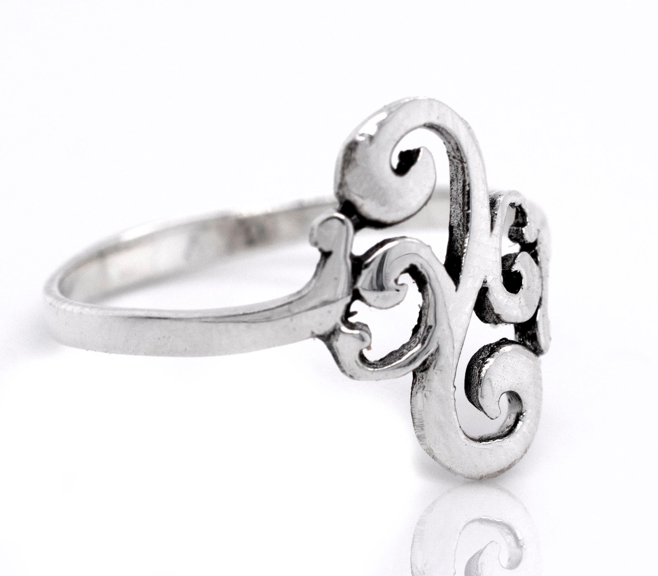 Sterling Silver buy Swirl Ring