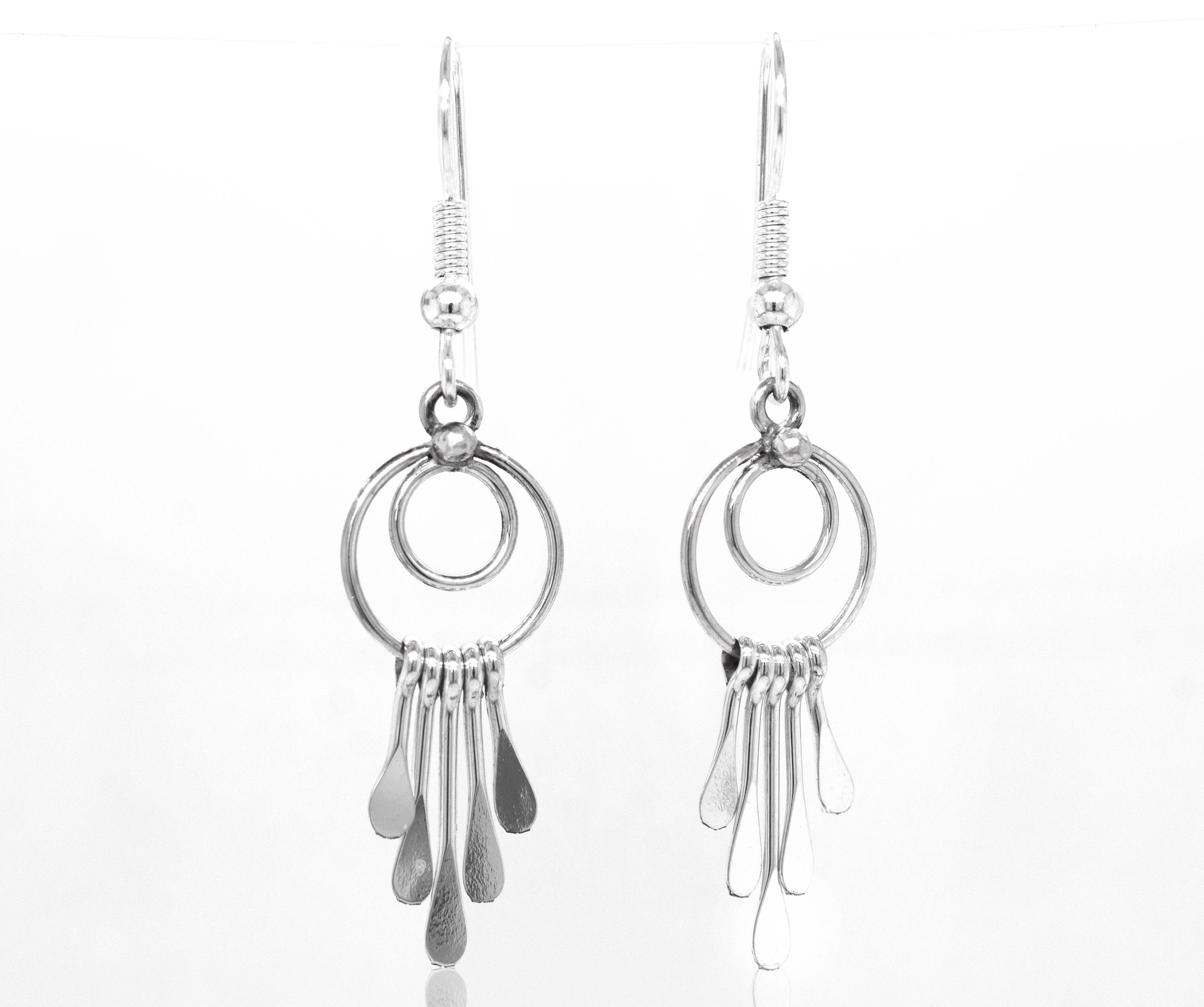 Super Silver's Zuni Silver Waterfall Earrings, inspired by Native American southwest charm.