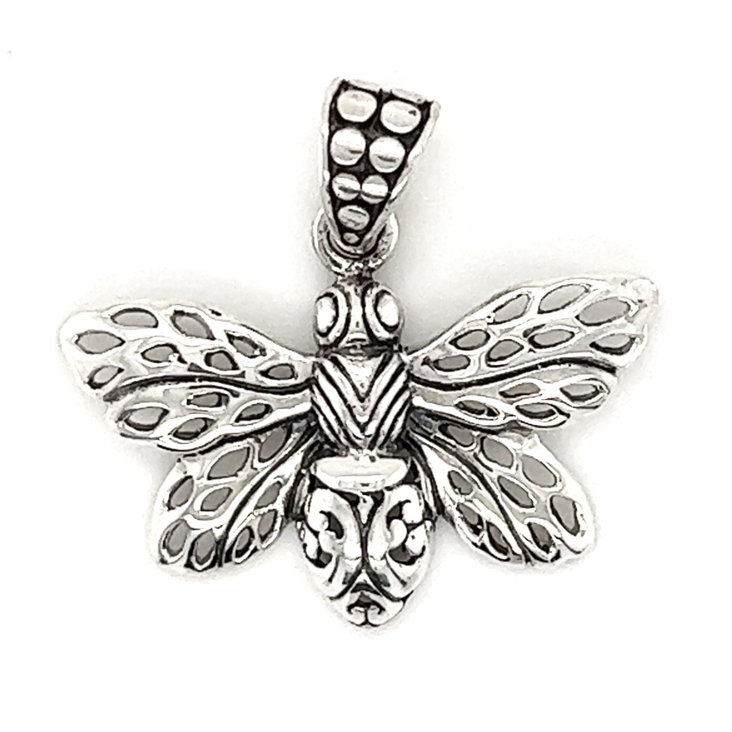 Discover this exquisite Bee Pendant, featuring intricate detailing on its wings and body, a true gem from our Artisan Collections.