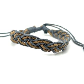 An adjustable, Colorful Braided Bracelet on a white background made by Super Silver.