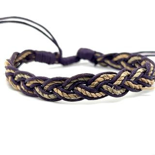 
                  
                    A Super Silver colorful braided bracelet on a white background.
                  
                