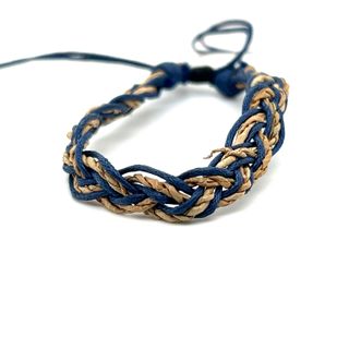 A Super Silver Colorful Braided Bracelet on a white background.