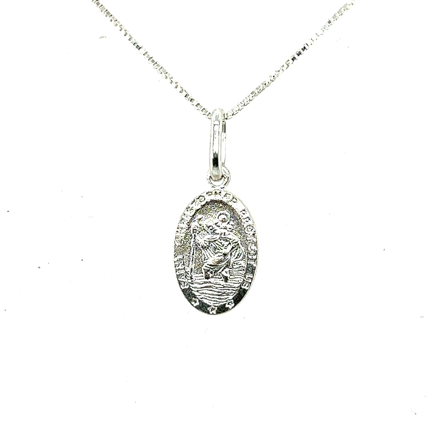 
                  
                    Super Silver's Saint Christopher medallion in various sizes, featuring St. John the Baptist, one of the patron saints of travelers.
                  
                