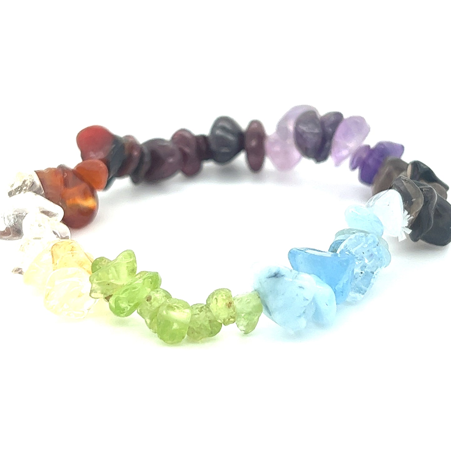This Chakra Stone Chip Bracelet from Super Silver radiates healing energy, promoting harmony with its array of different colored stones.