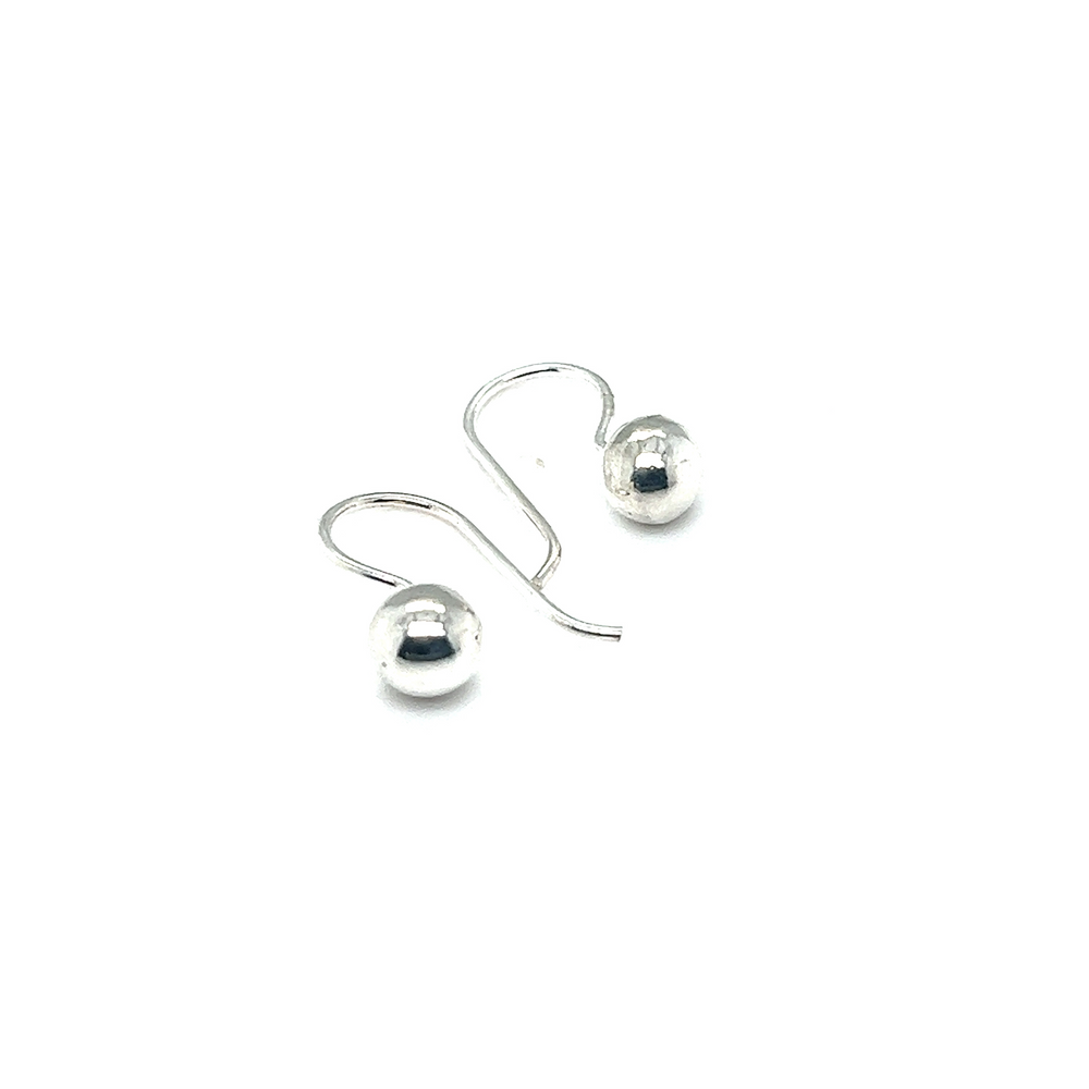 
                  
                    Super Silver Dainty Fixed Ball Earrings on a white background embody timeless minimalism.
                  
                