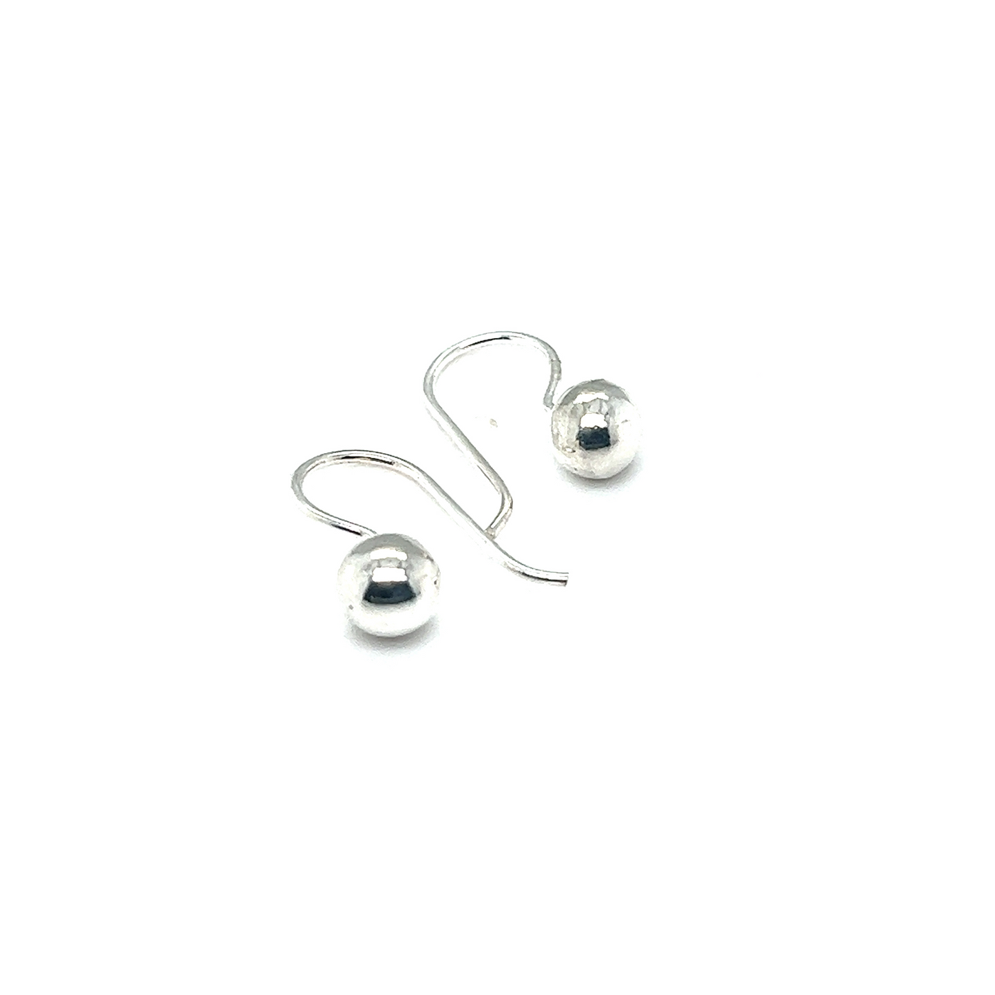 
                  
                    Super Silver Dainty Fixed Ball Earrings on a white background embody timeless minimalism.
                  
                