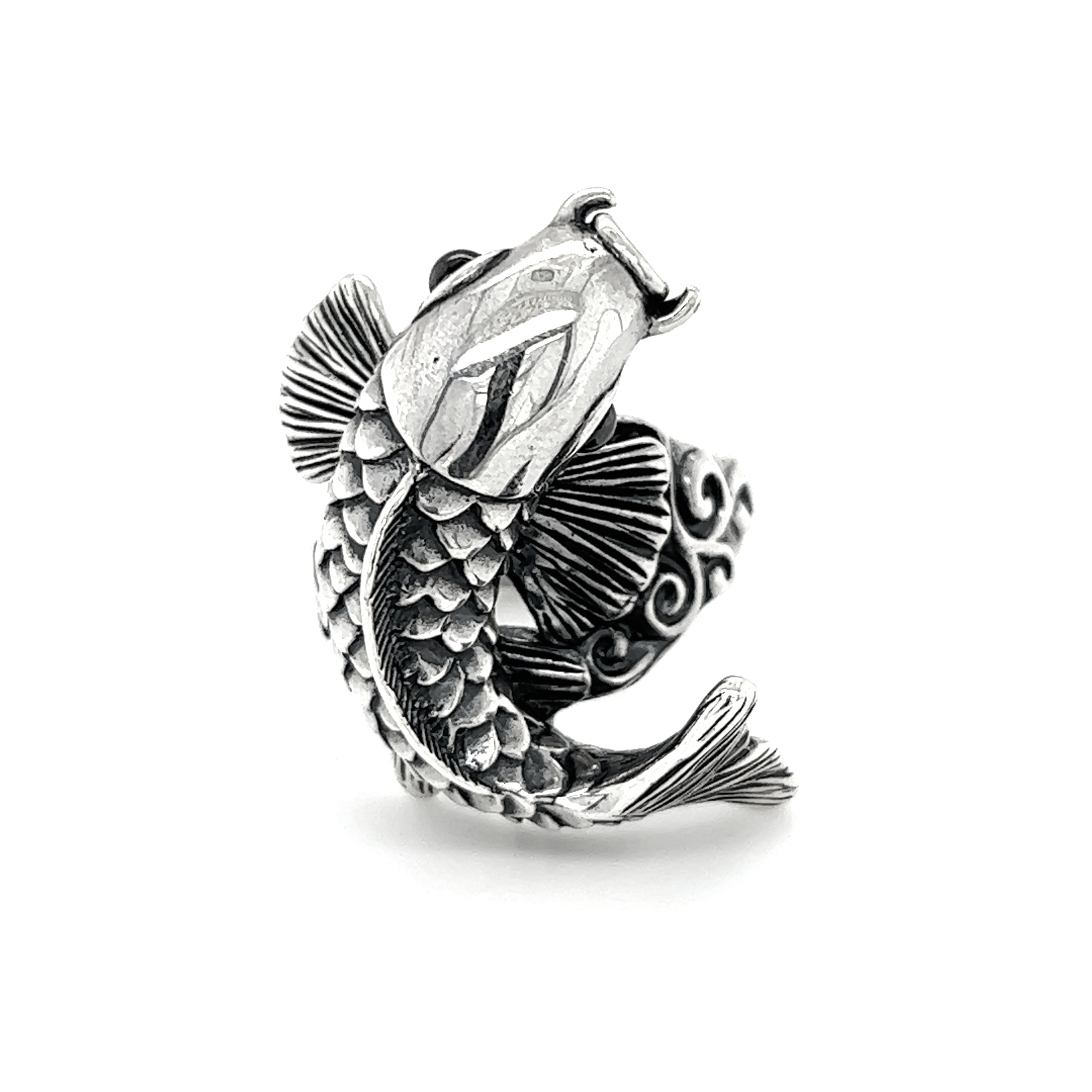 A handmade Detailed Statement Koi Fish Ring.