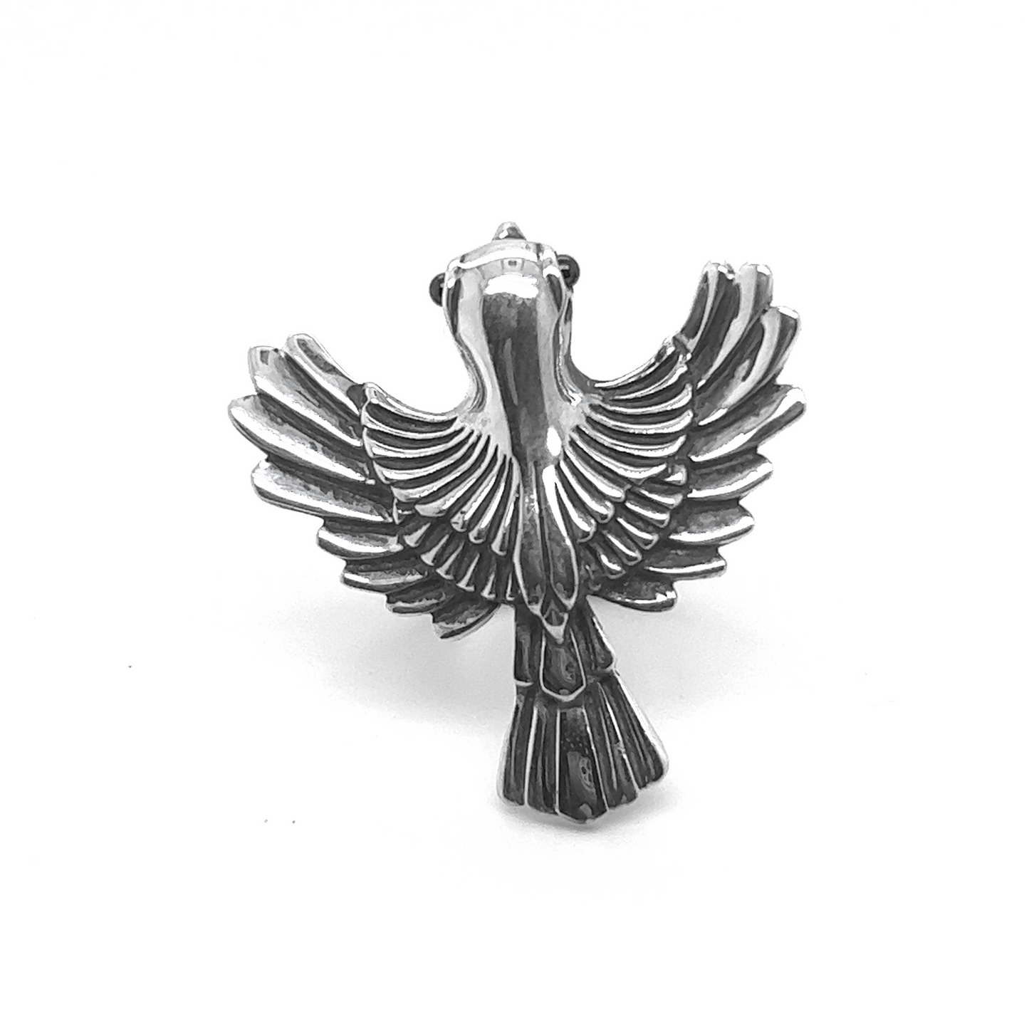 
                  
                    A bold, sterling silver Statement Sparrow Ring on a white background.
                  
                