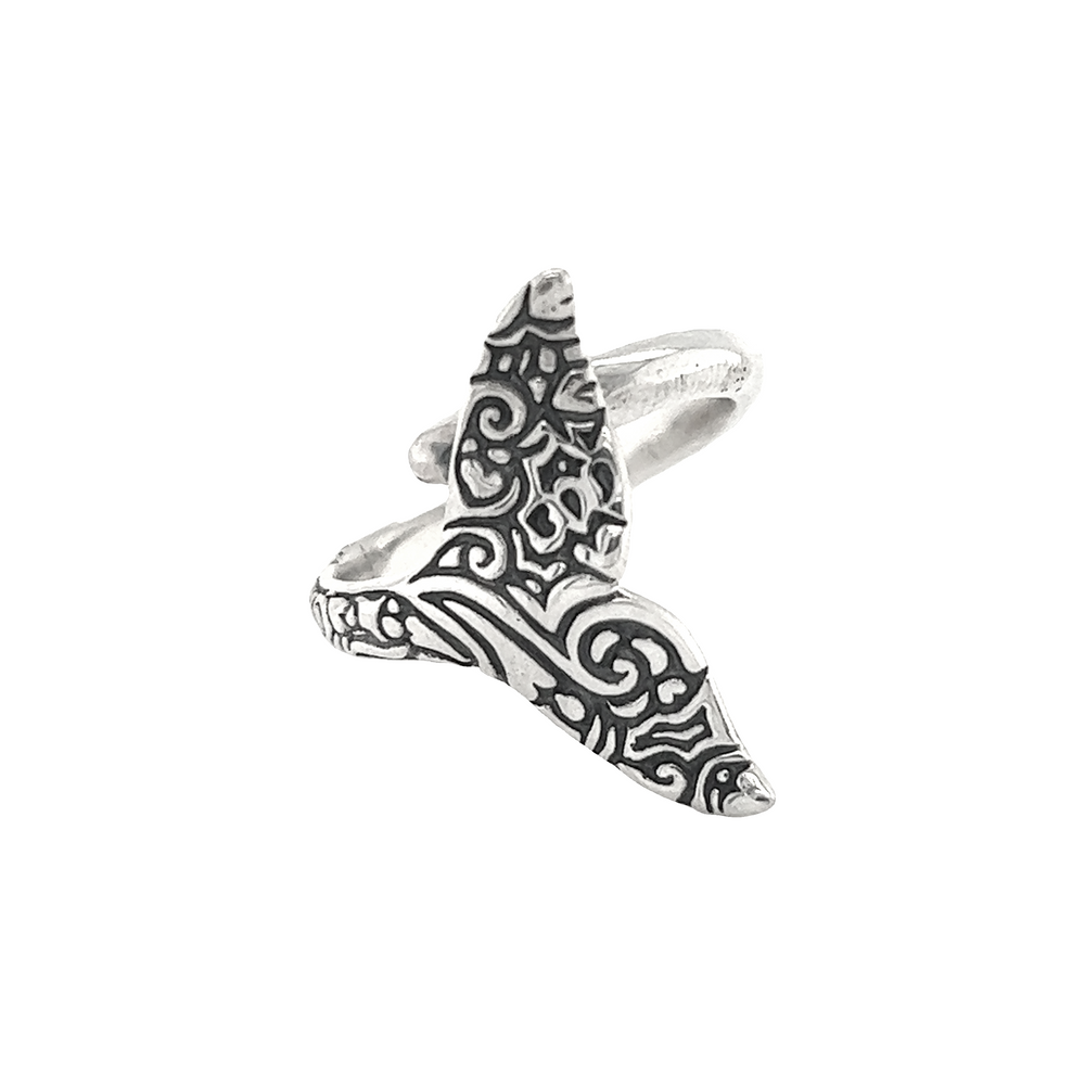 
                  
                    An Exceptional Full Filigree Whale Tail Ring with an adjustable design featuring a whale tail, inspired by the beauty of the ocean.
                  
                
