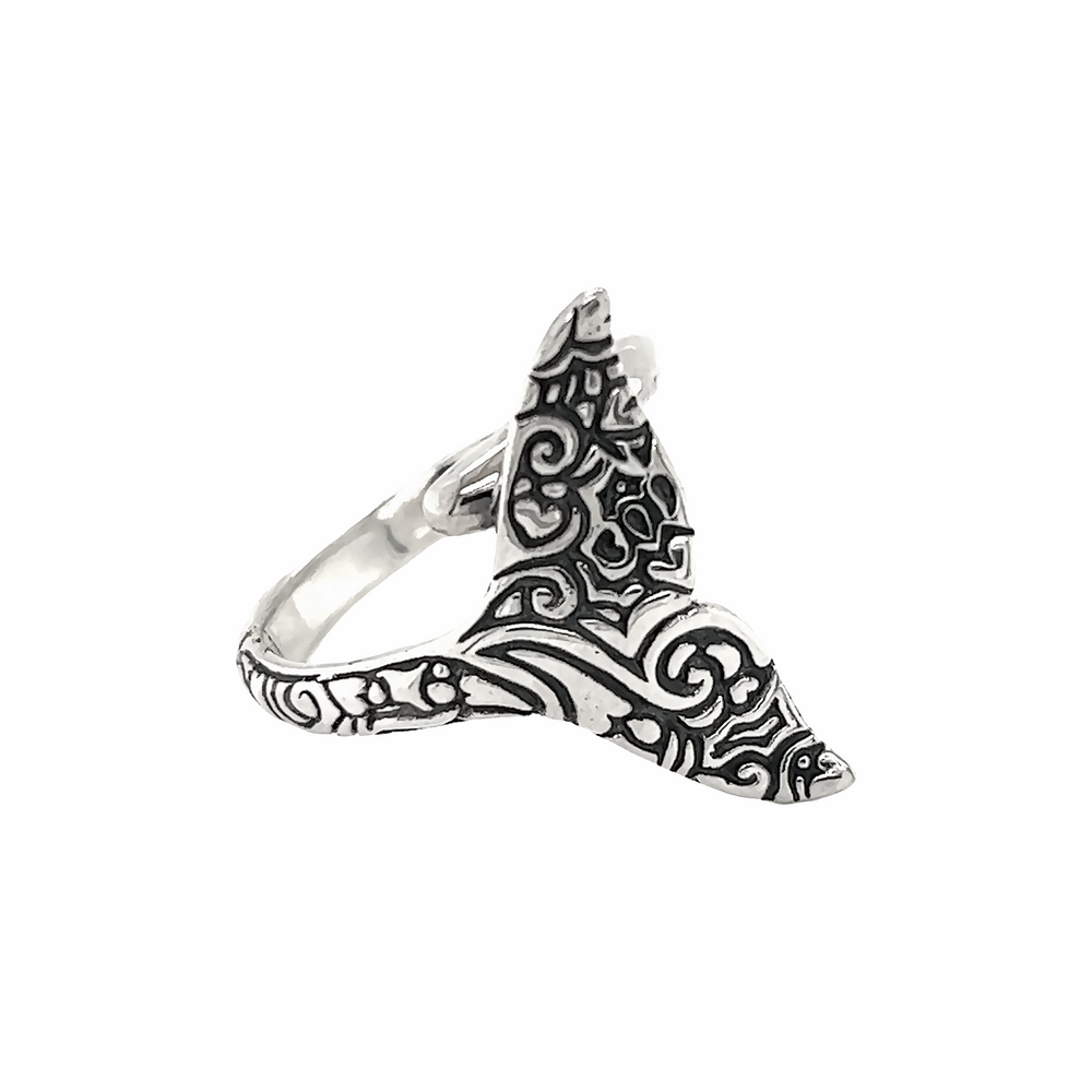 An Exceptional Full Filigree Whale Tail Ring.