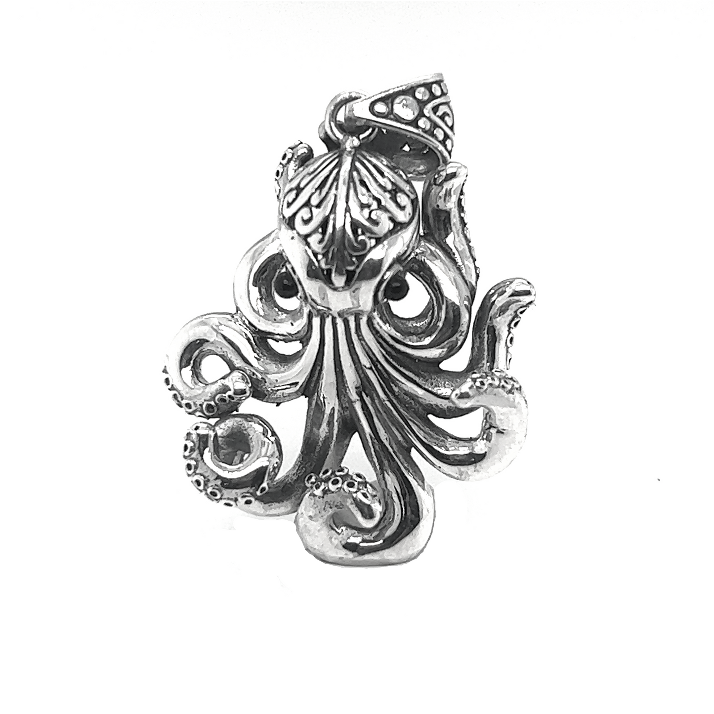An Exquisite Octopus Pendant by Super Silver on a white background.