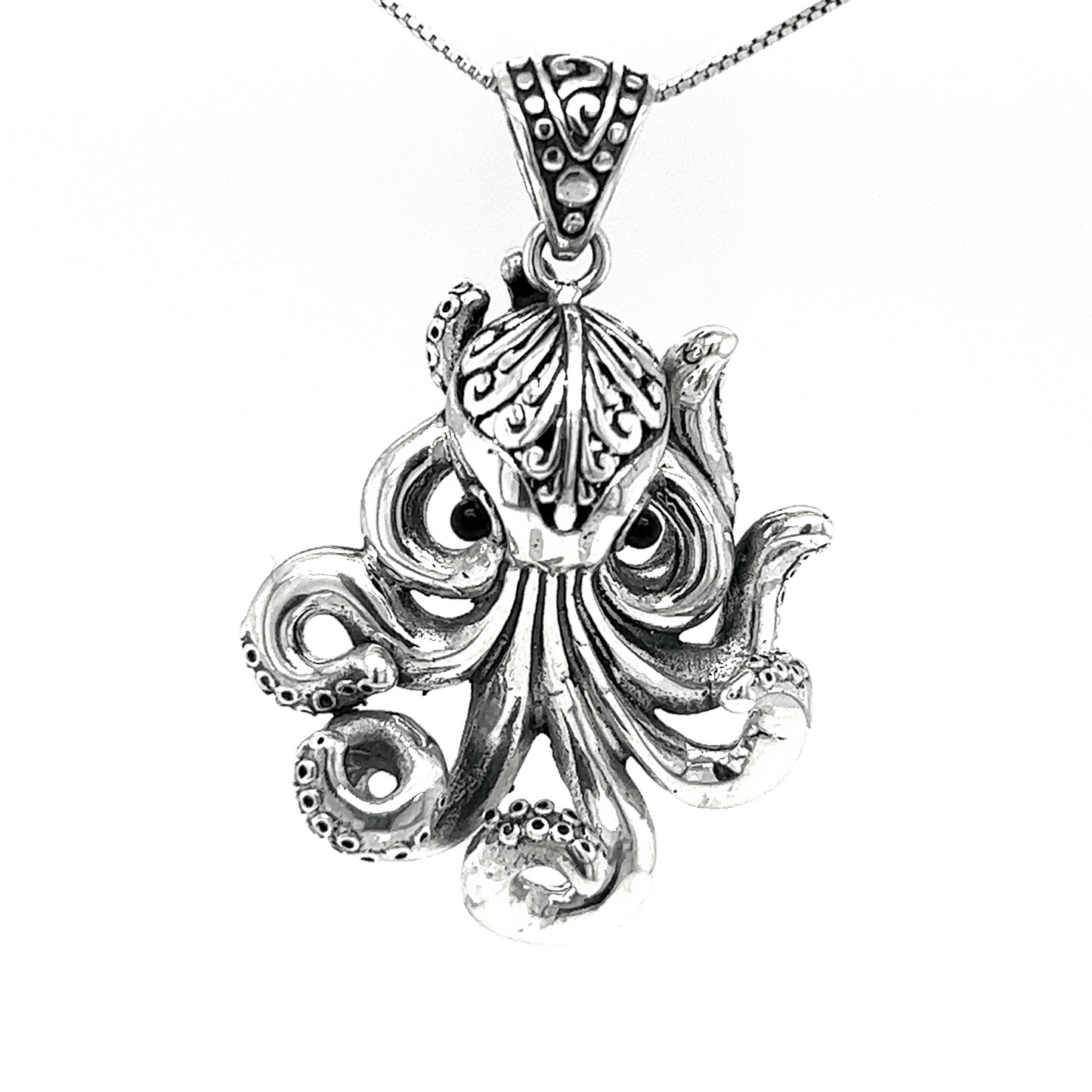 A captivating Exquisite Octopus Pendant on a Super Silver chain.