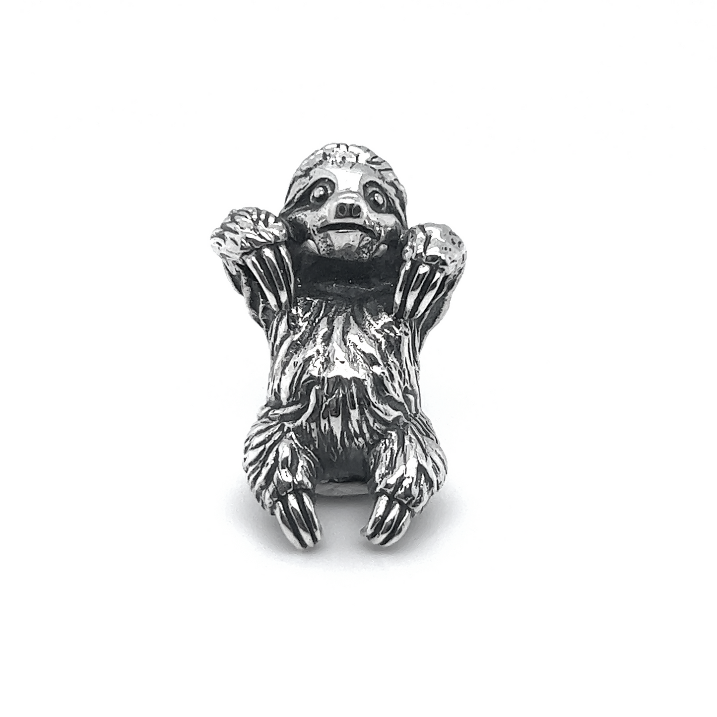 
                  
                    An exquisite Super Silver sloth pendant showcasing exceptional craftsmanship, set against a pristine white background.
                  
                