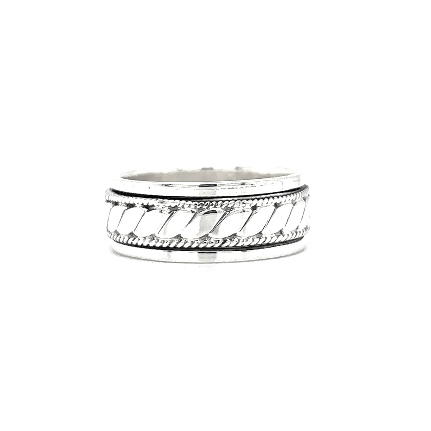 
                  
                    A Spinner Ring With Flat Rope Pattern.
                  
                